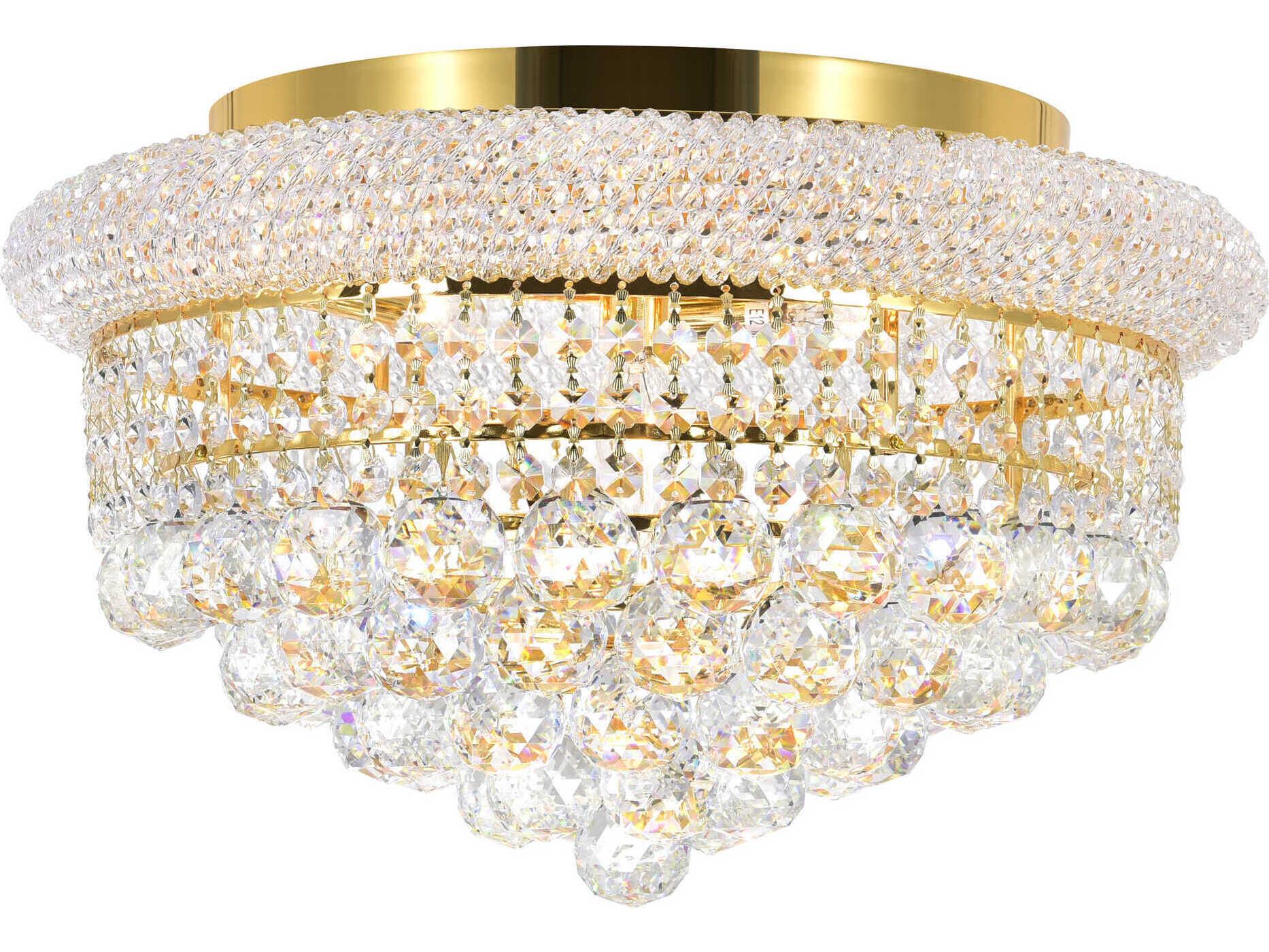 CWI Lighting Empire 5-Light Gold Traditional Flush Mount