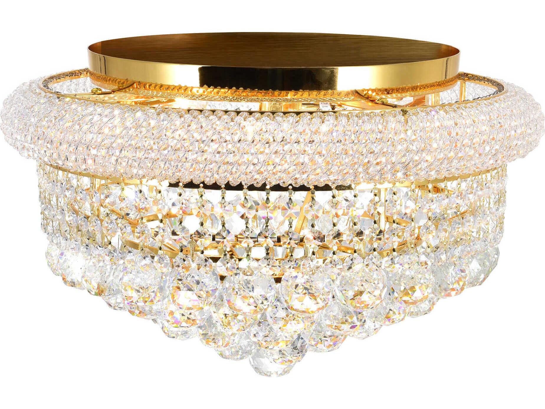 CWI Lighting Empire 5-Light Gold Traditional Flush Mount