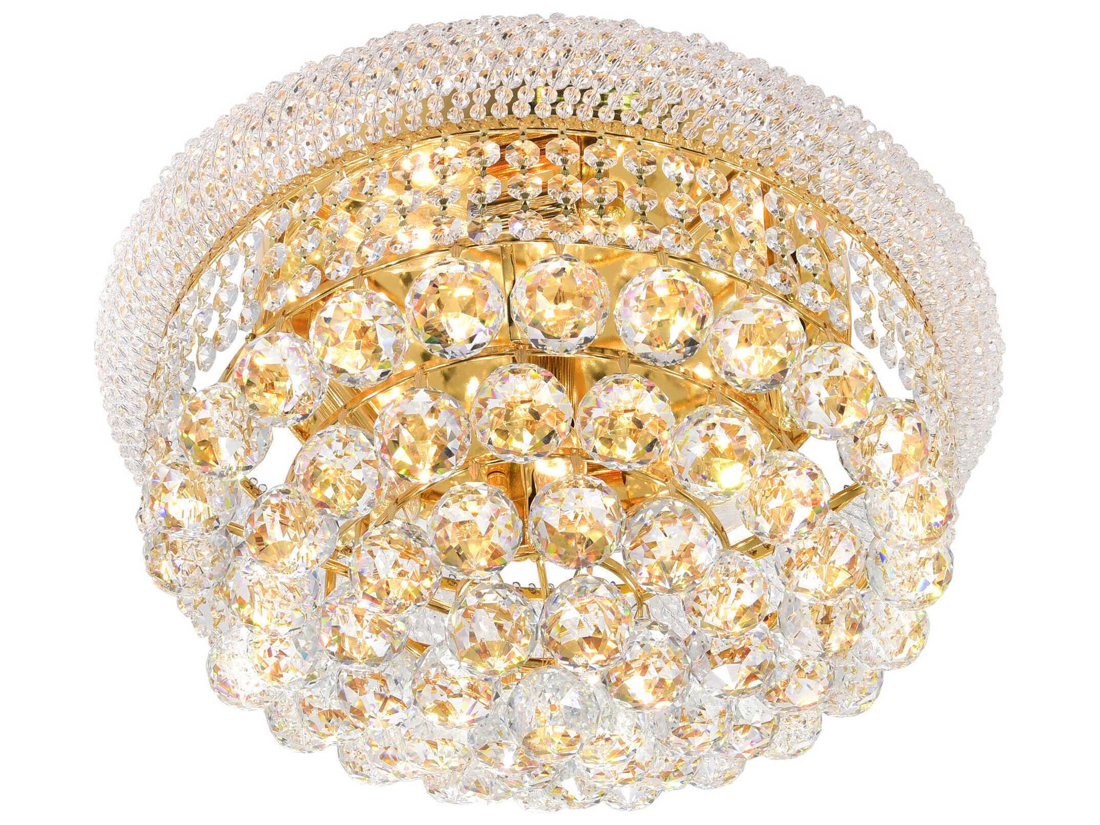 CWI Lighting Empire 5-Light Gold Traditional Flush Mount