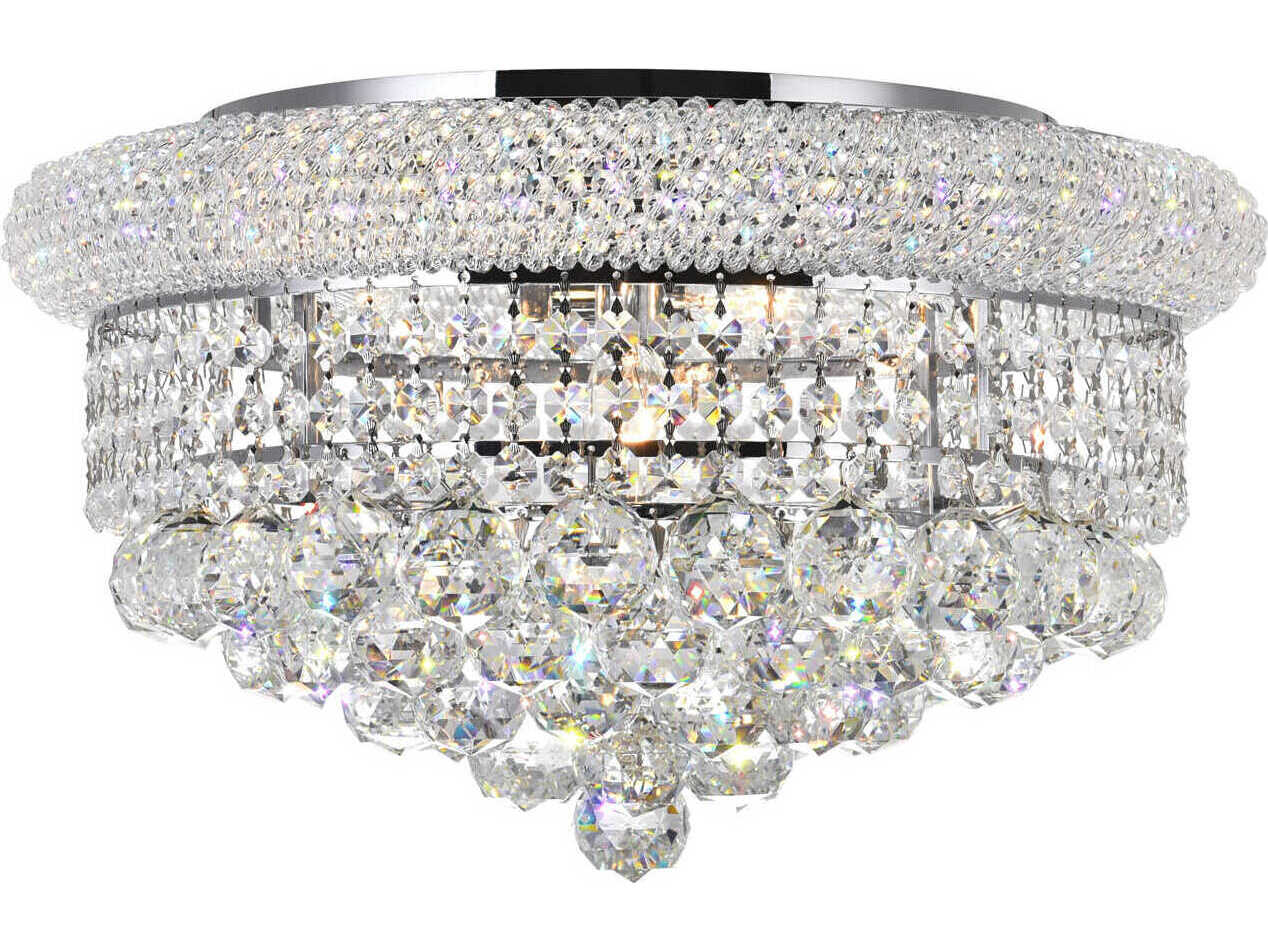 CWI Lighting Empire 8-Light Chrome Traditional Flush Mount