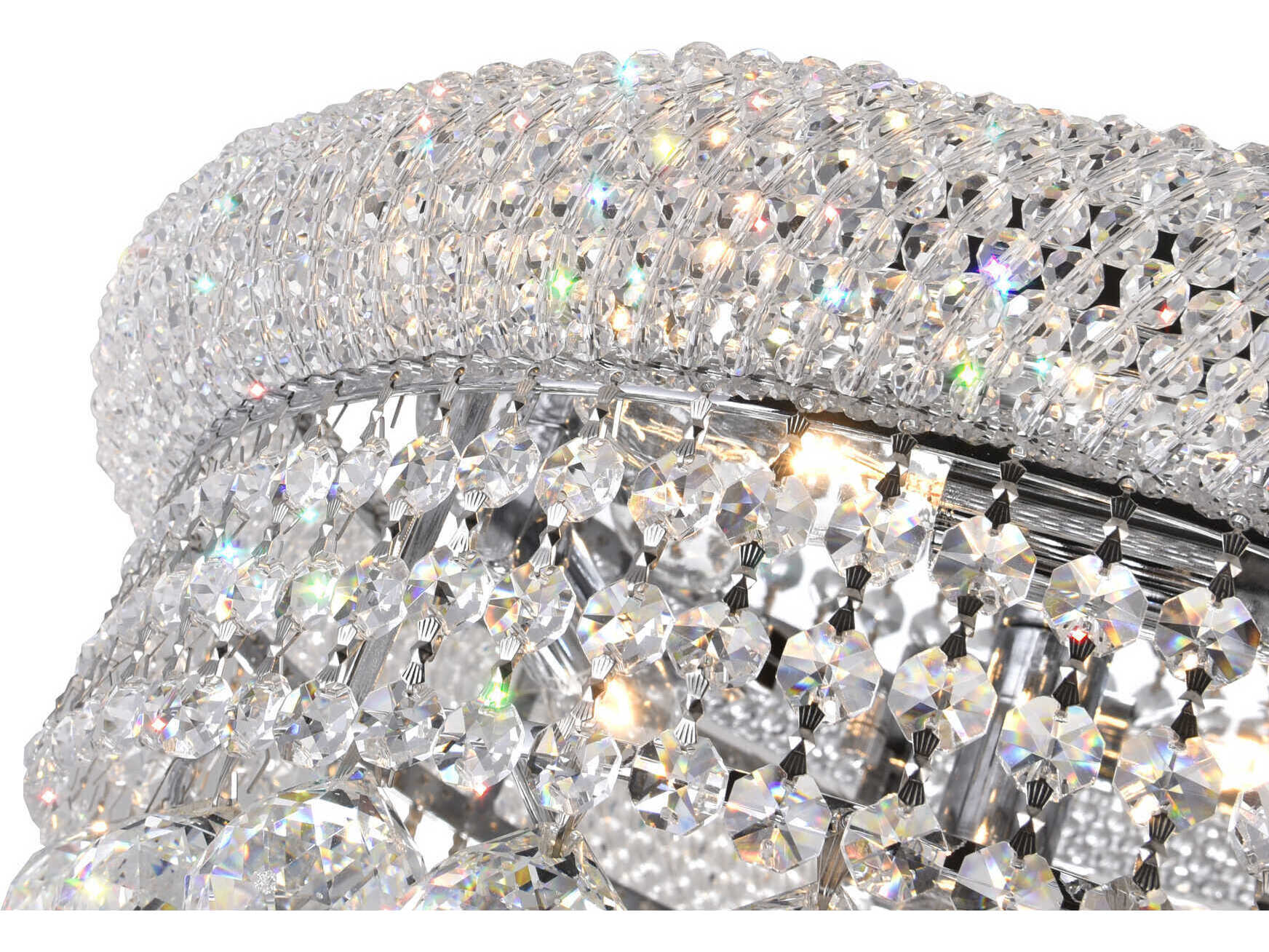 CWI Lighting Empire 8-Light Chrome Traditional Flush Mount