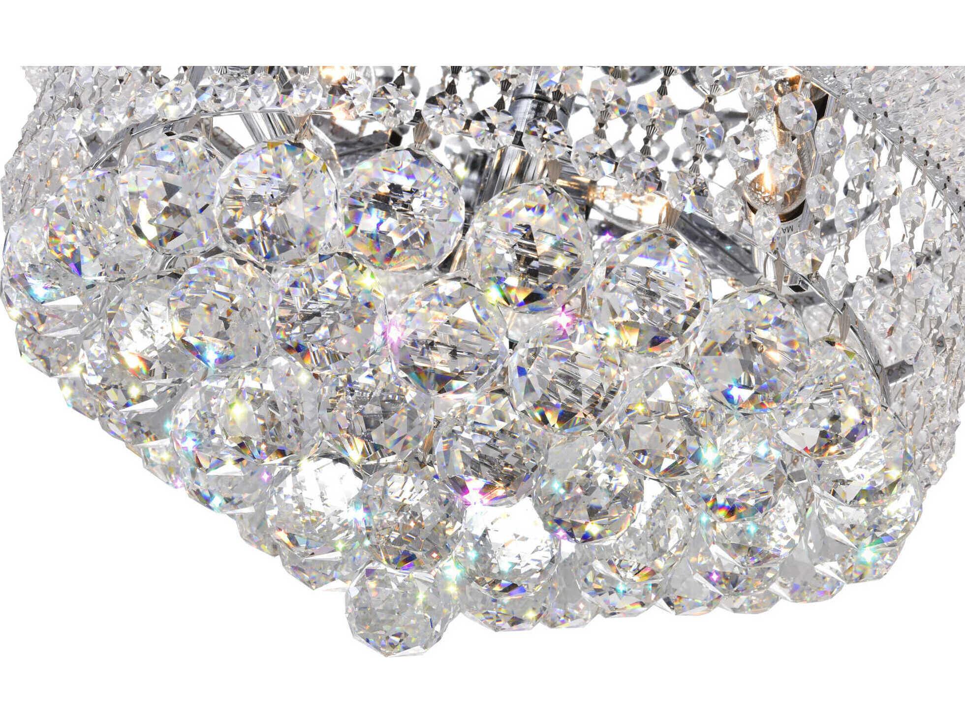 CWI Lighting Empire 8-Light Chrome Traditional Flush Mount