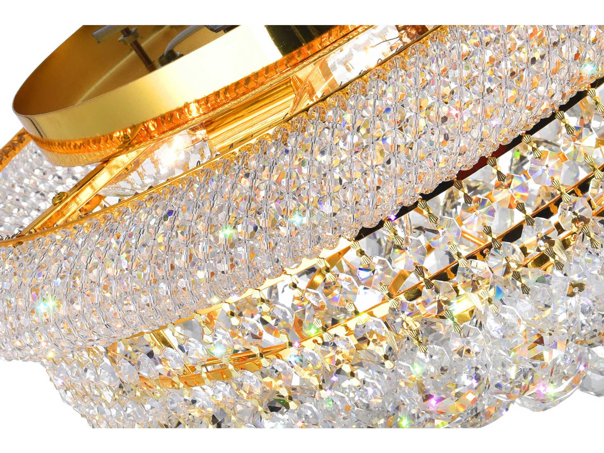 CWI Lighting Empire 8-Light Gold Traditional Flush Mount