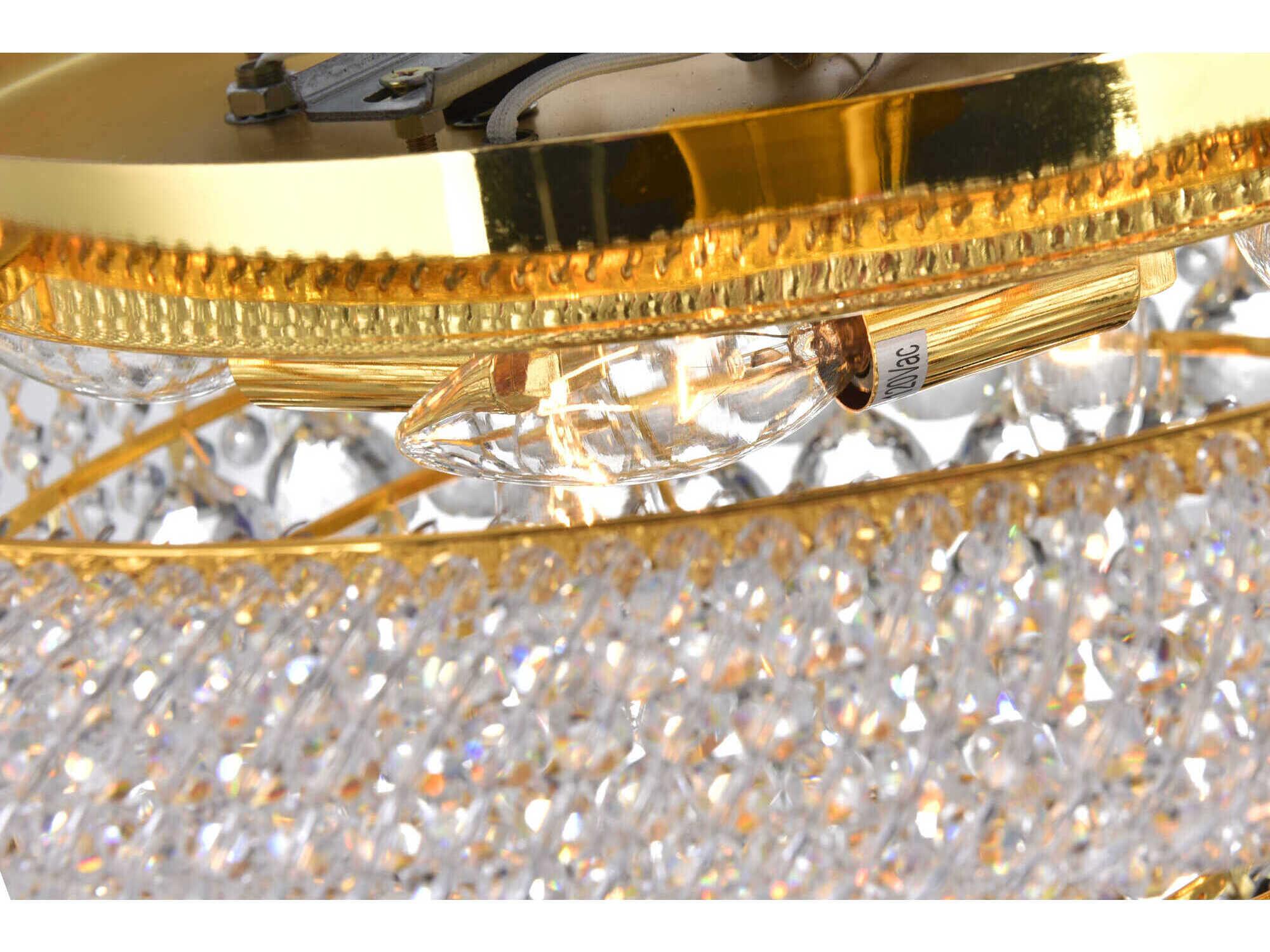 CWI Lighting Empire 8-Light Gold Traditional Flush Mount