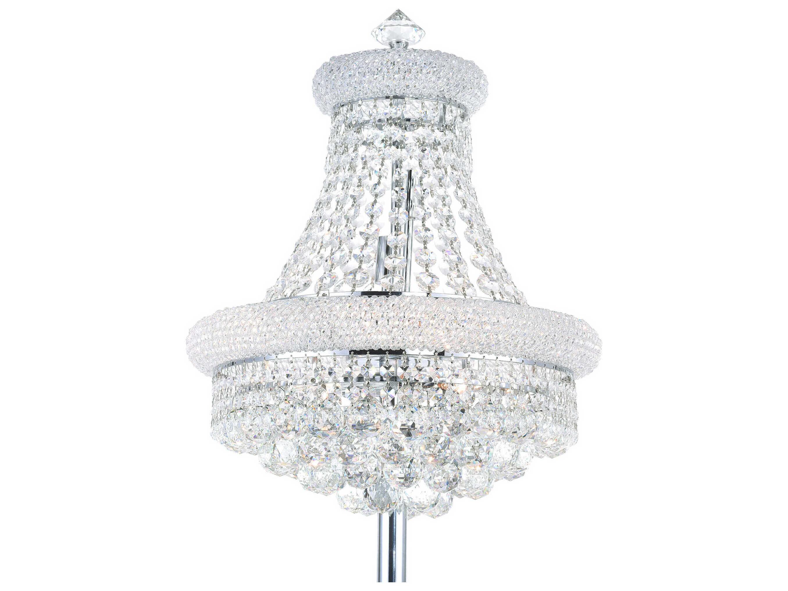 CWI Lighting Empire Chrome Traditional Floor Lamp