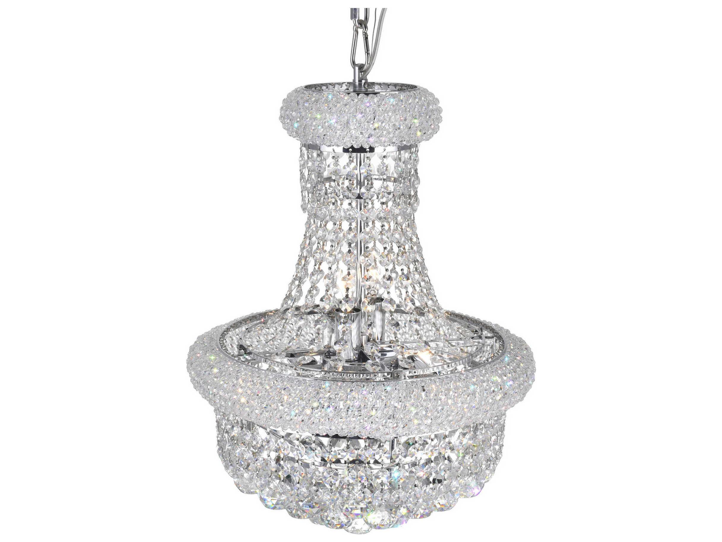 CWI Lighting Empire 6-Light Chrome Traditional Chandelier