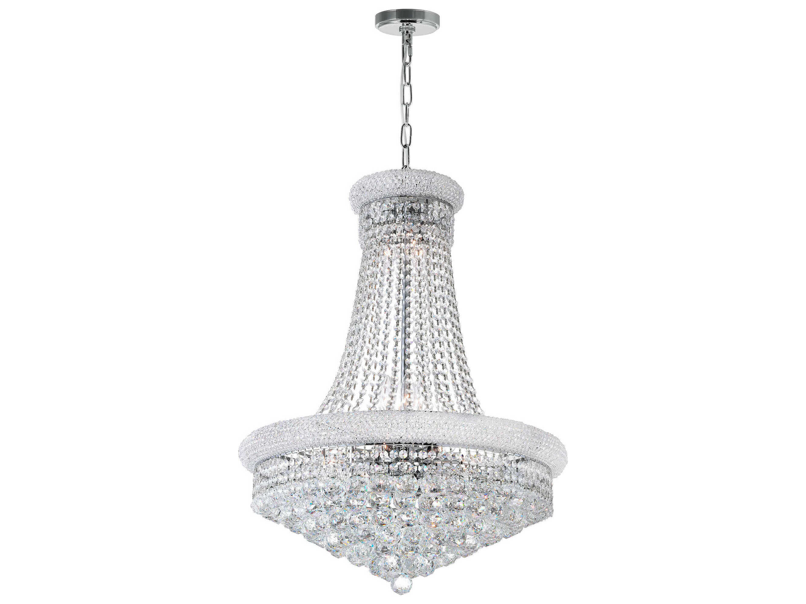 CWI Lighting Empire 17-Light Chrome Traditional Chandelier