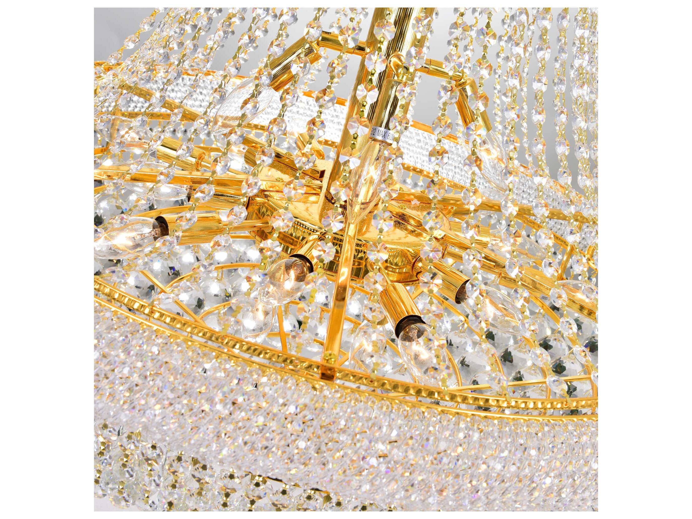 CWI Lighting Empire 32-Light Gold Traditional Chandelier