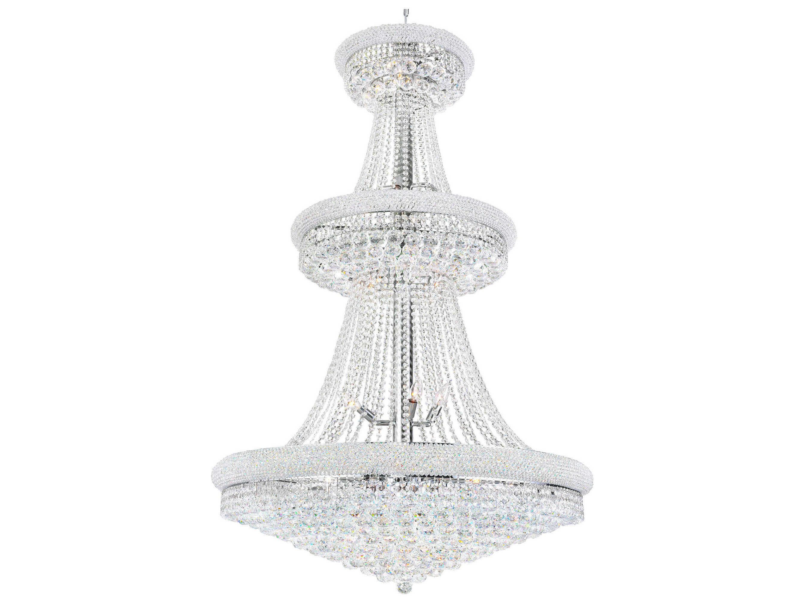 CWI Lighting Empire 34-Light Chrome Traditional Chandelier