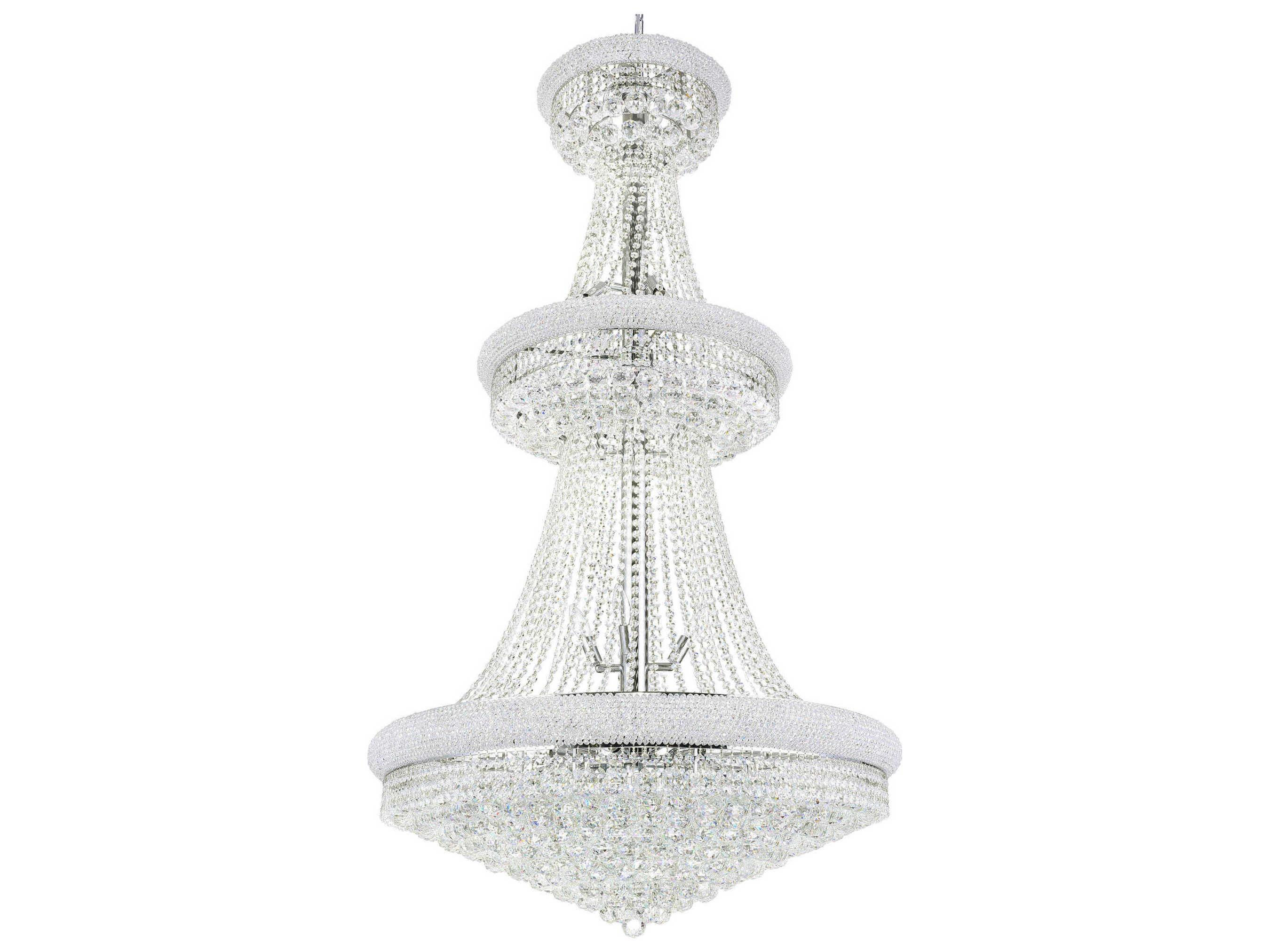 CWI Lighting Empire 34-Light Chrome Traditional Chandelier