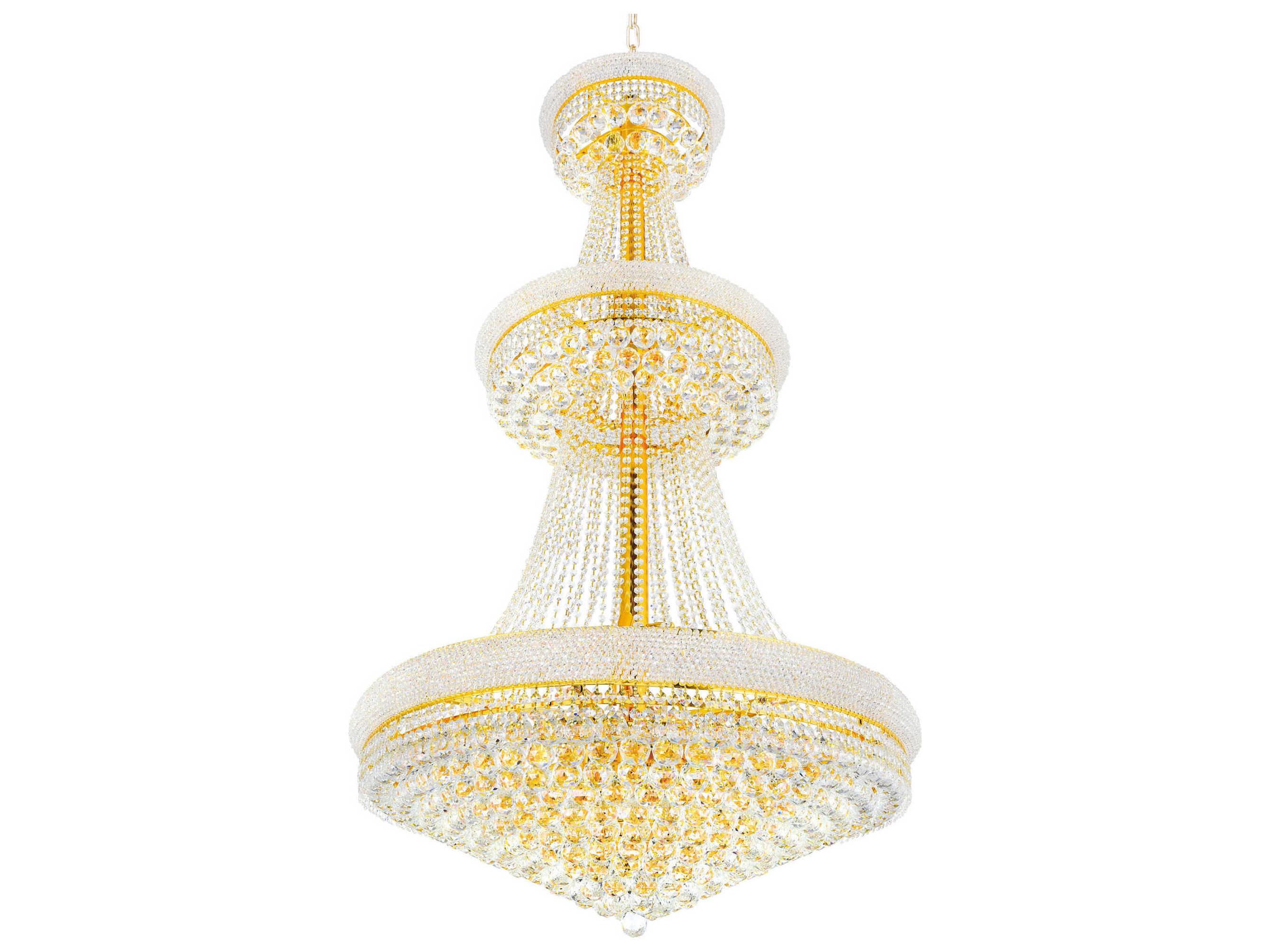 CWI Lighting Empire 34-Light Gold Traditional Chandelier
