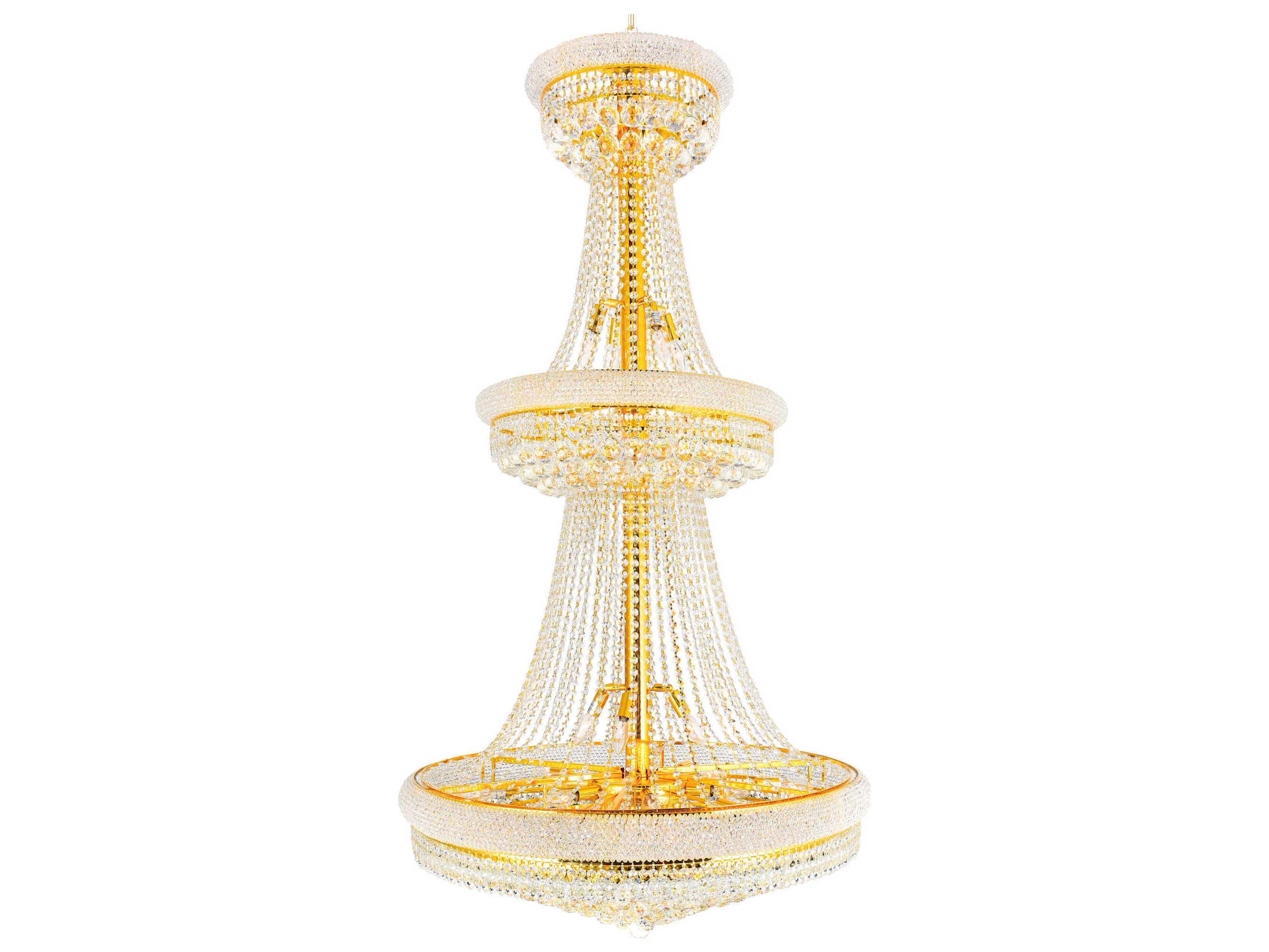 CWI Lighting Empire 34-Light Gold Traditional Chandelier