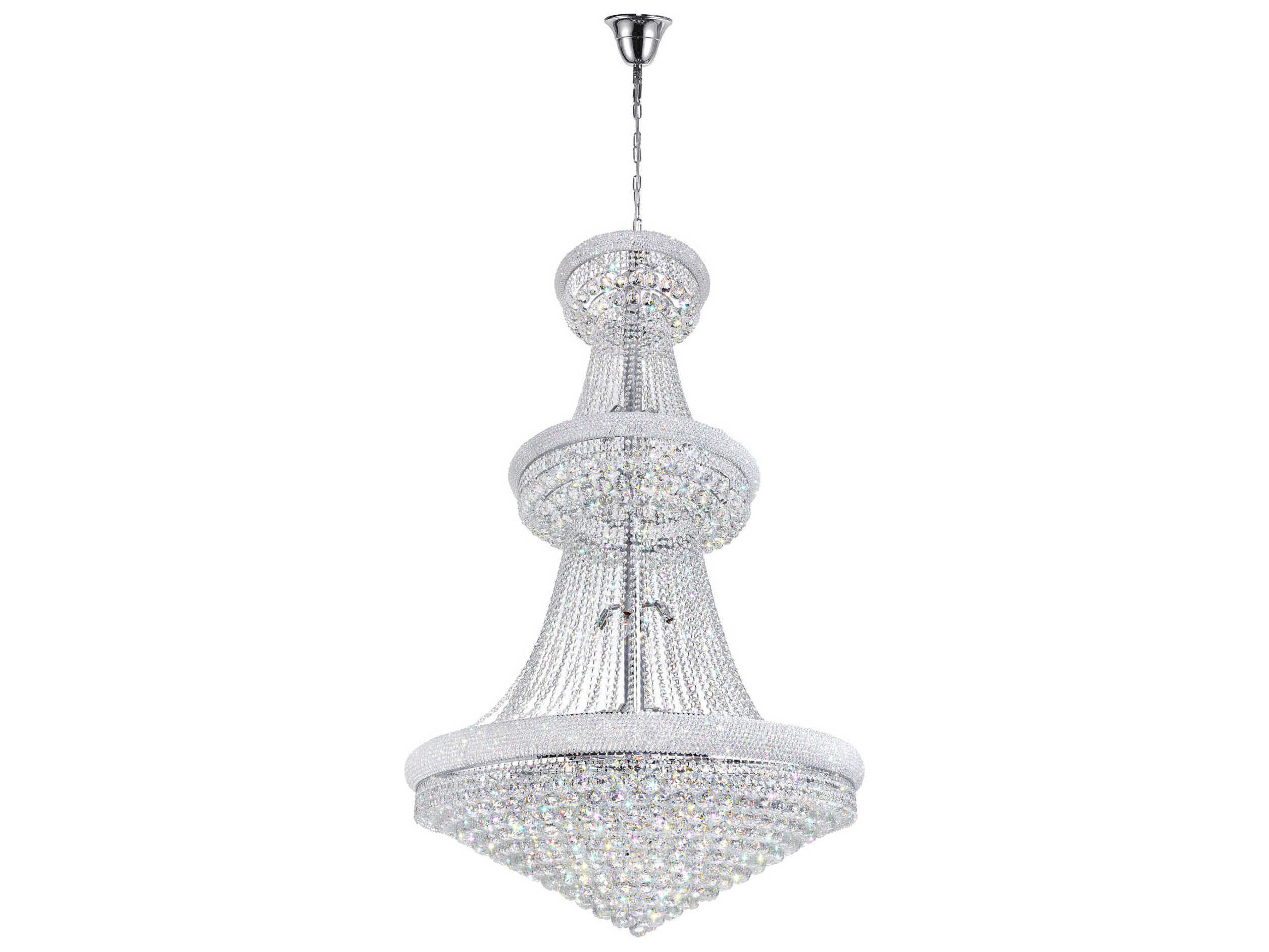 CWI Lighting Empire 38-Light Chrome Traditional Chandelier