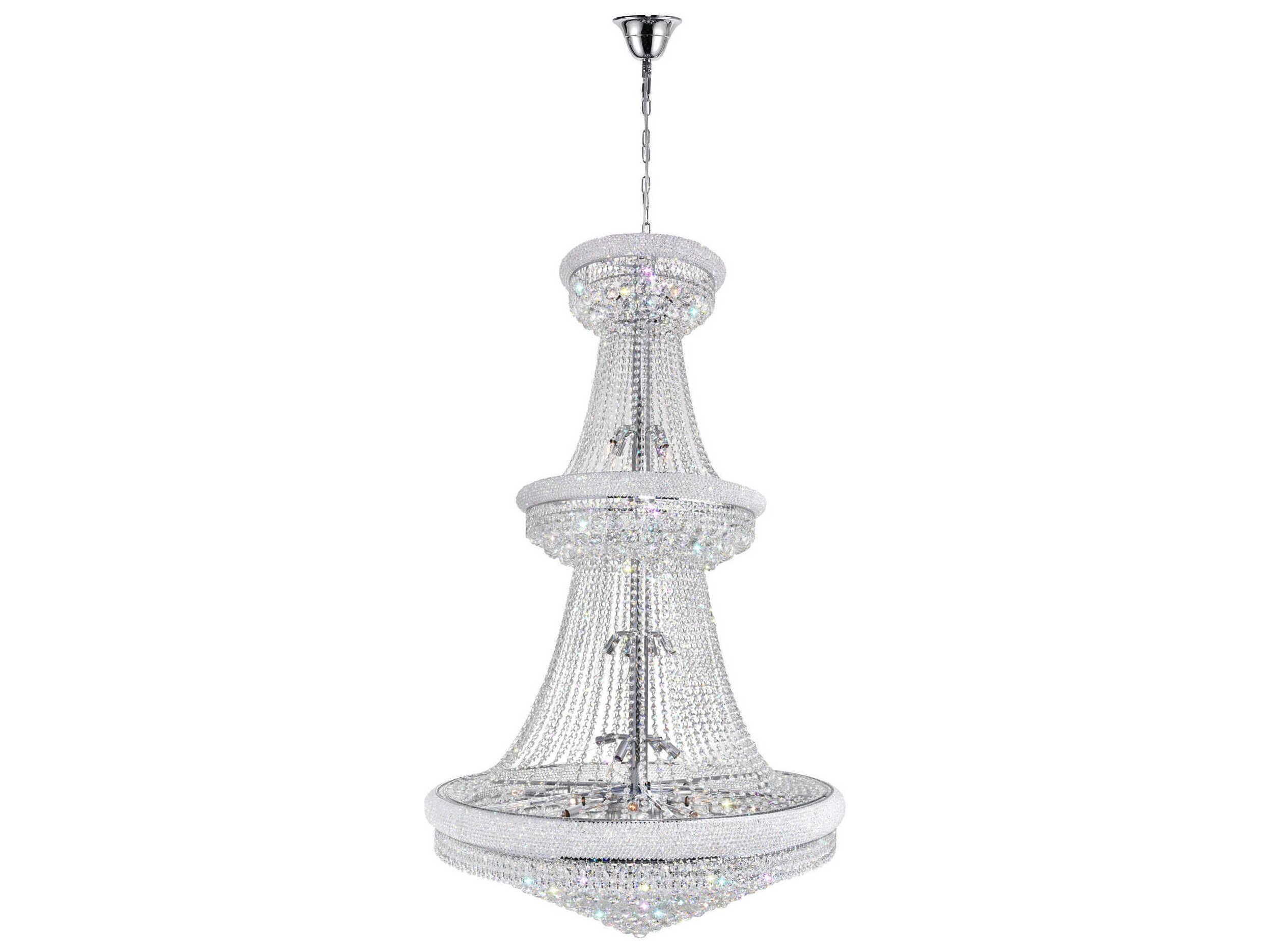 CWI Lighting Empire 38-Light Chrome Traditional Chandelier