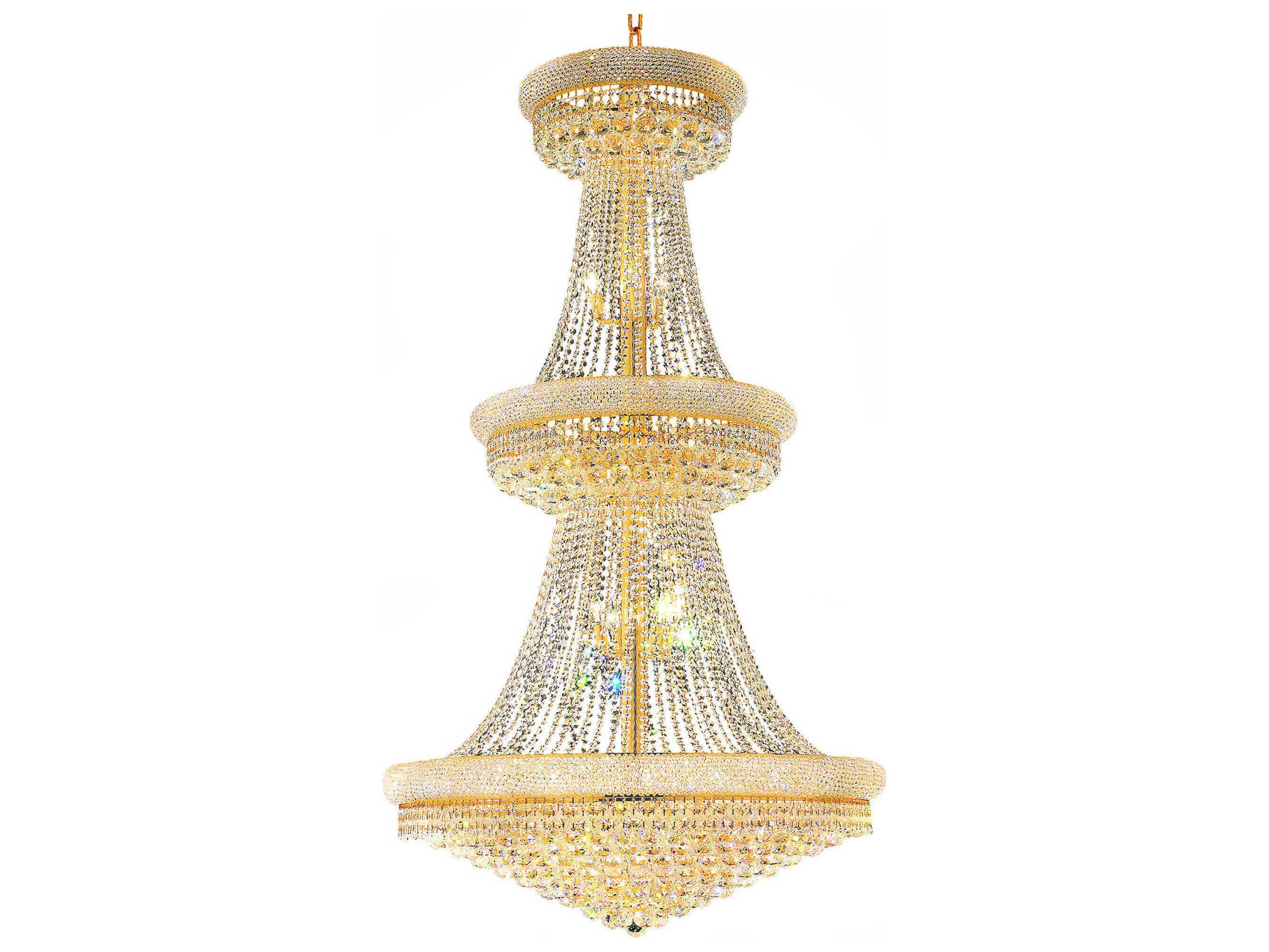CWI Lighting Empire 38-Light Gold Traditional Chandelier