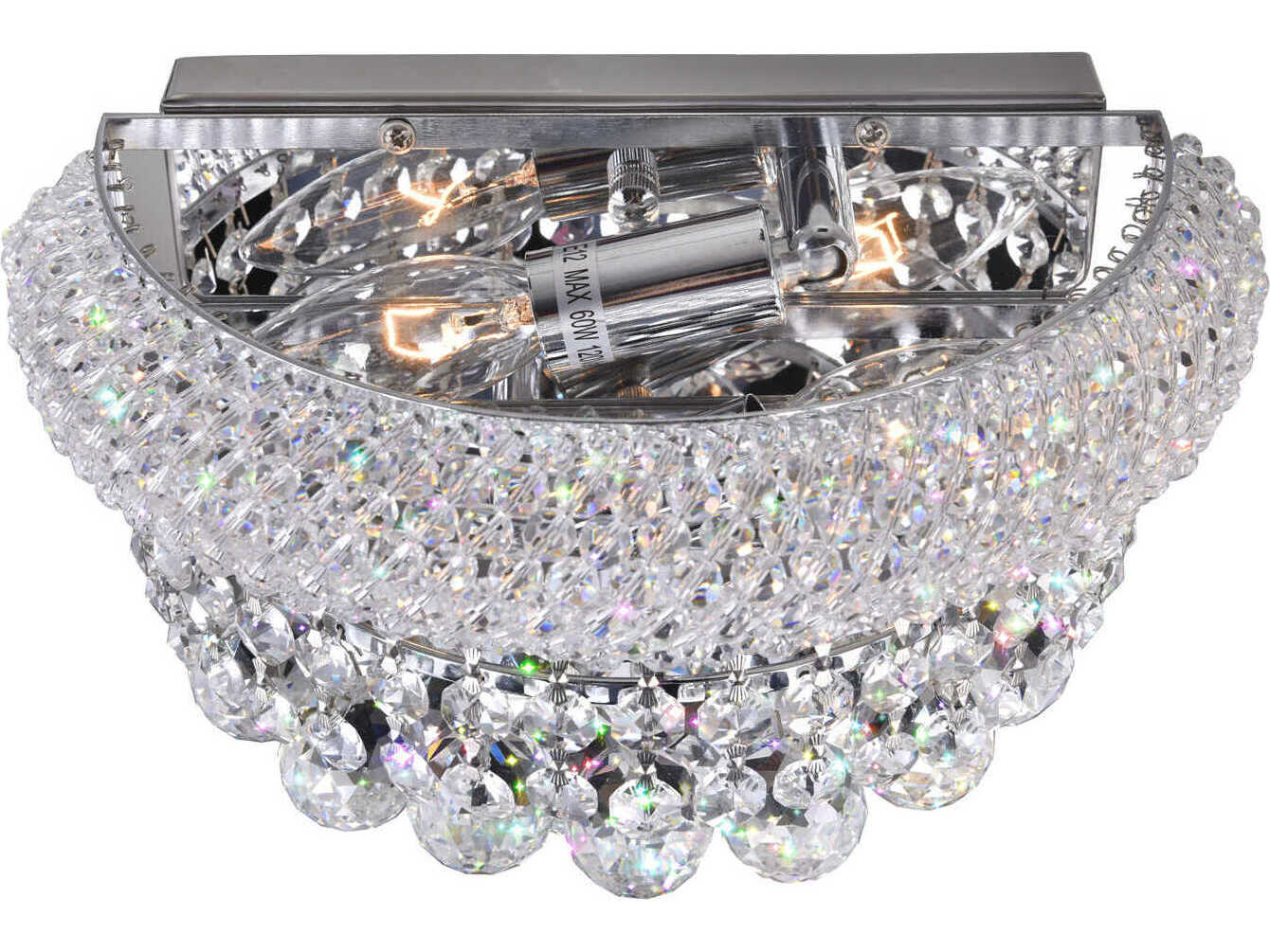 CWI Lighting Empire 2-Light Chrome Traditional Vanity Light