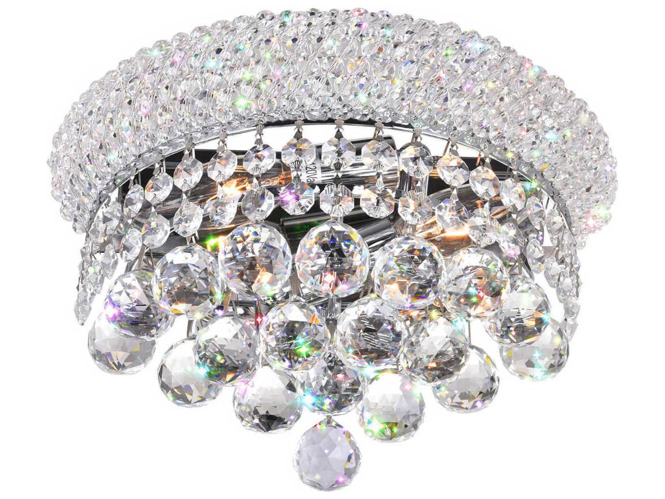 CWI Lighting Empire 2-Light Chrome Traditional Vanity Light