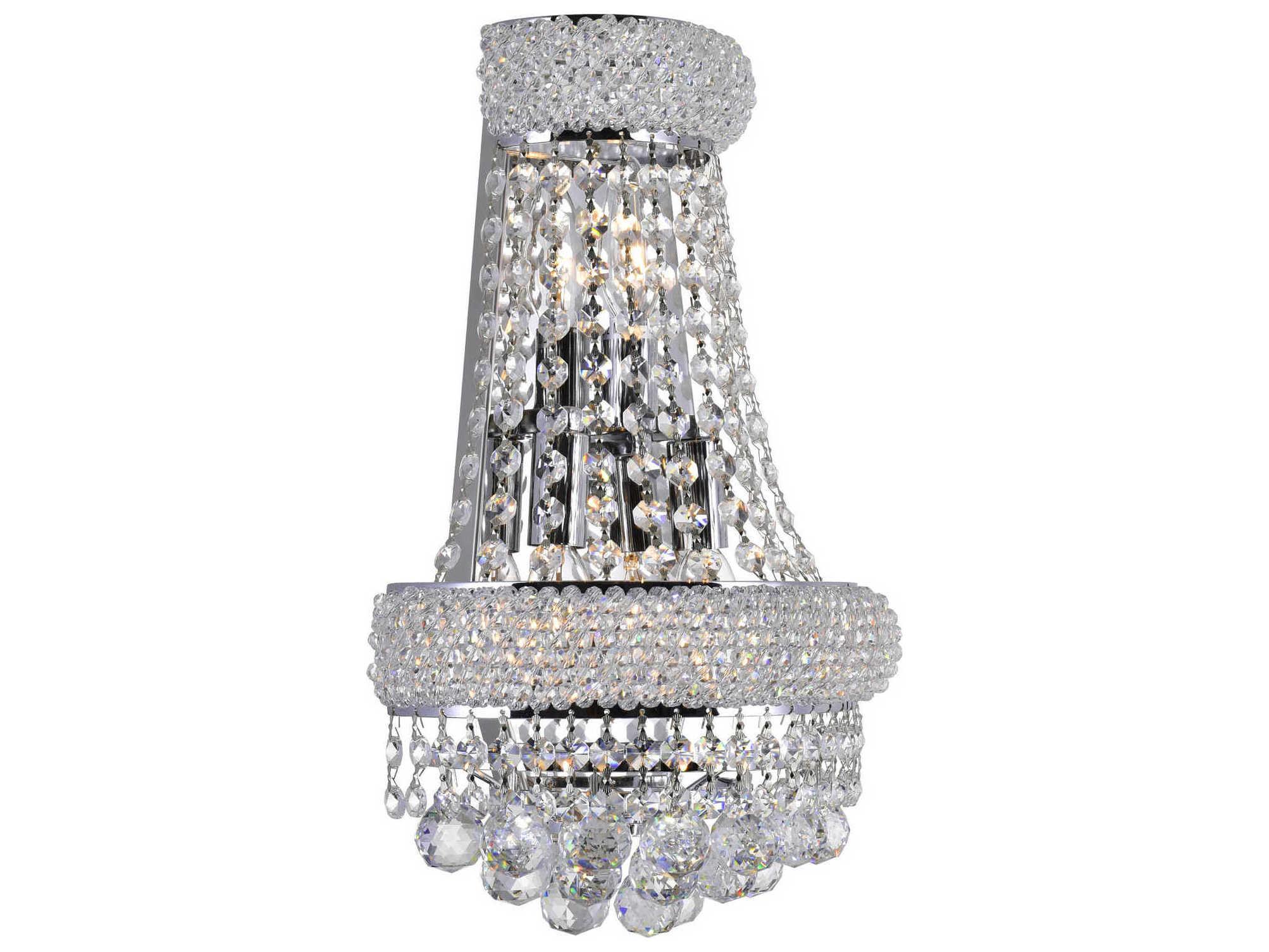 CWI Lighting Empire 3-Light Chrome Traditional Vanity Light