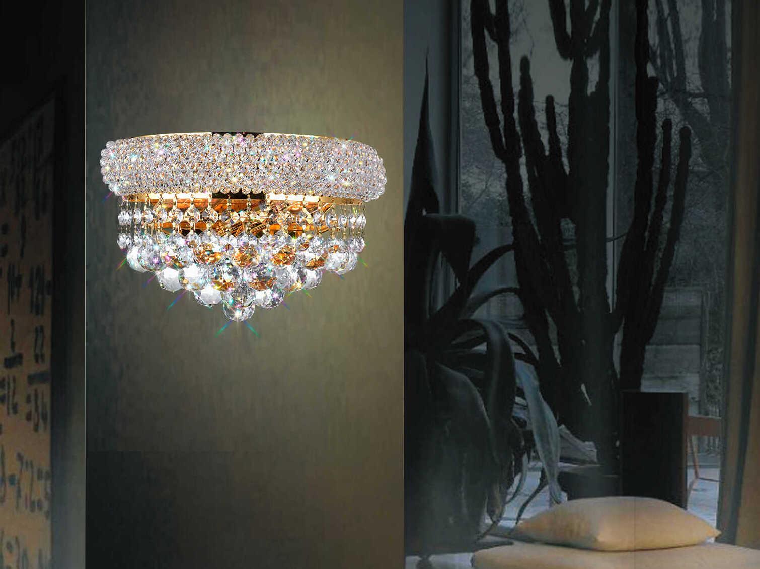 CWI Lighting Empire 2-Light Gold Traditional Vanity Light