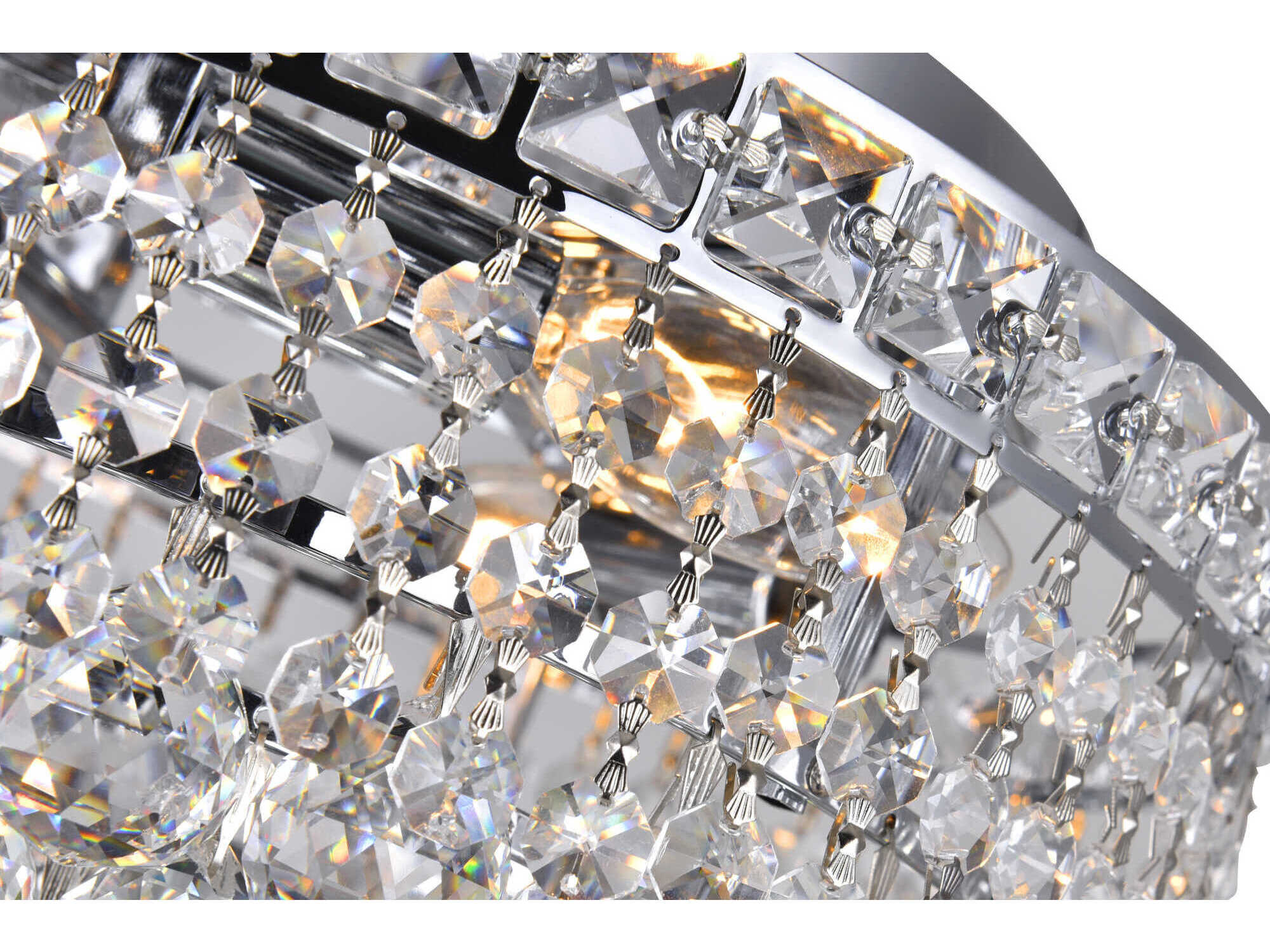 CWI Lighting Luminous 3-Light Chrome Traditional Flush Mount