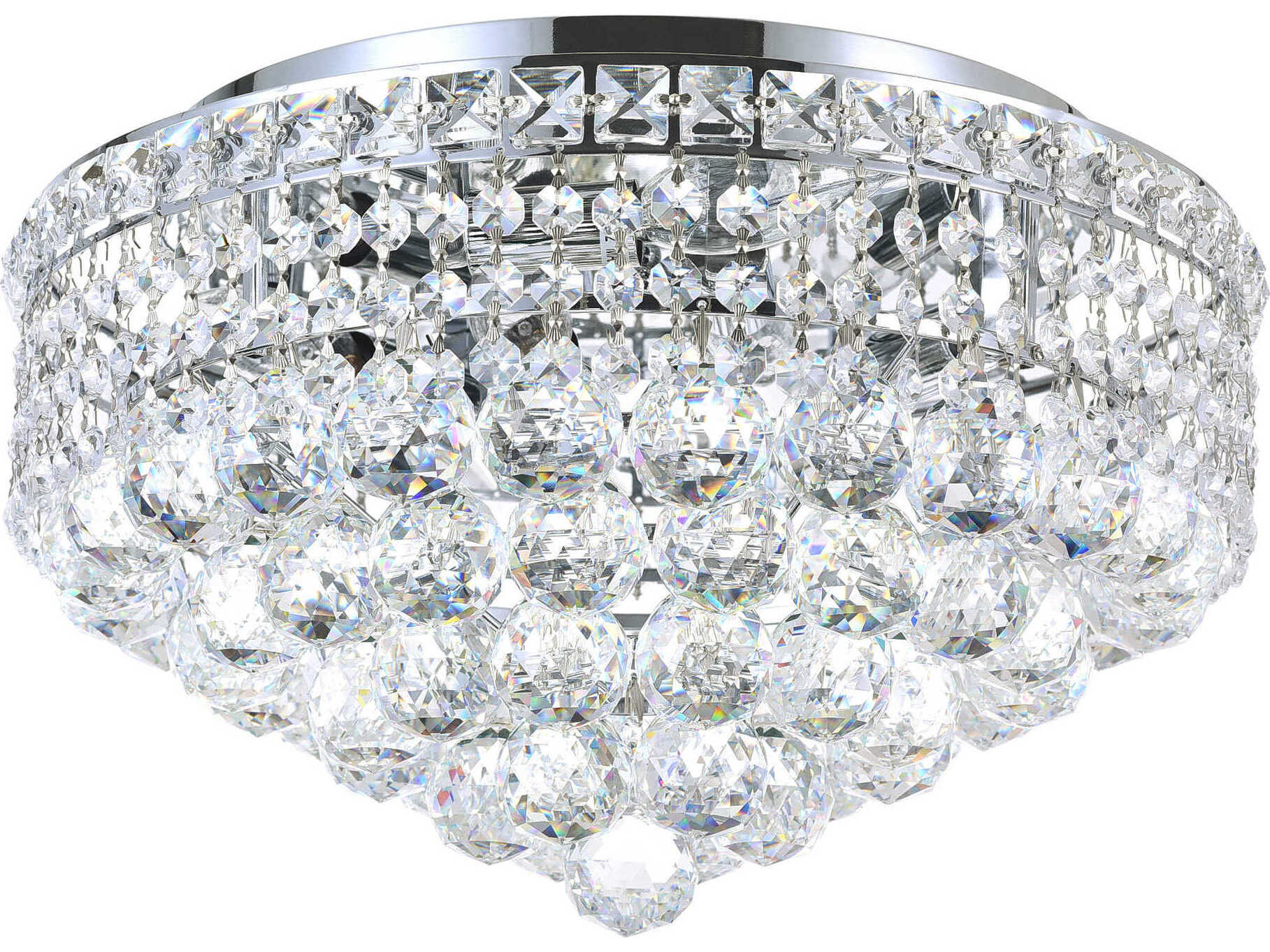 CWI Lighting Luminous 5-Light Chrome Traditional Flush Mount
