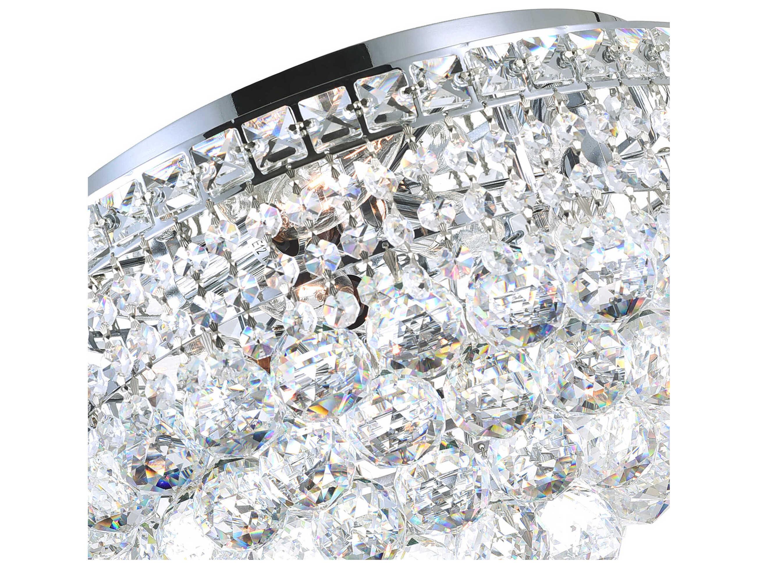CWI Lighting Luminous 5-Light Chrome Traditional Flush Mount