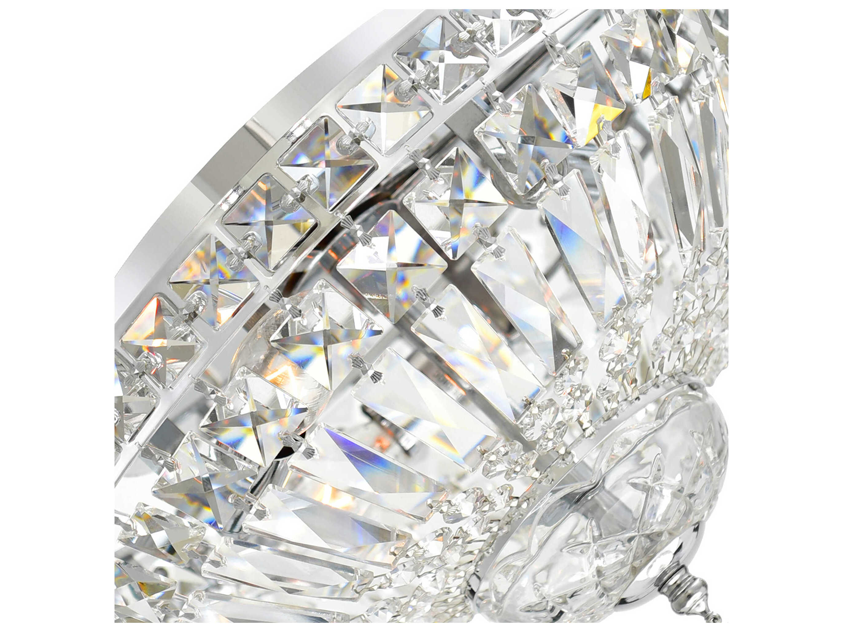 CWI Lighting Stefania 3-Light Chrome Traditional Flush Mount