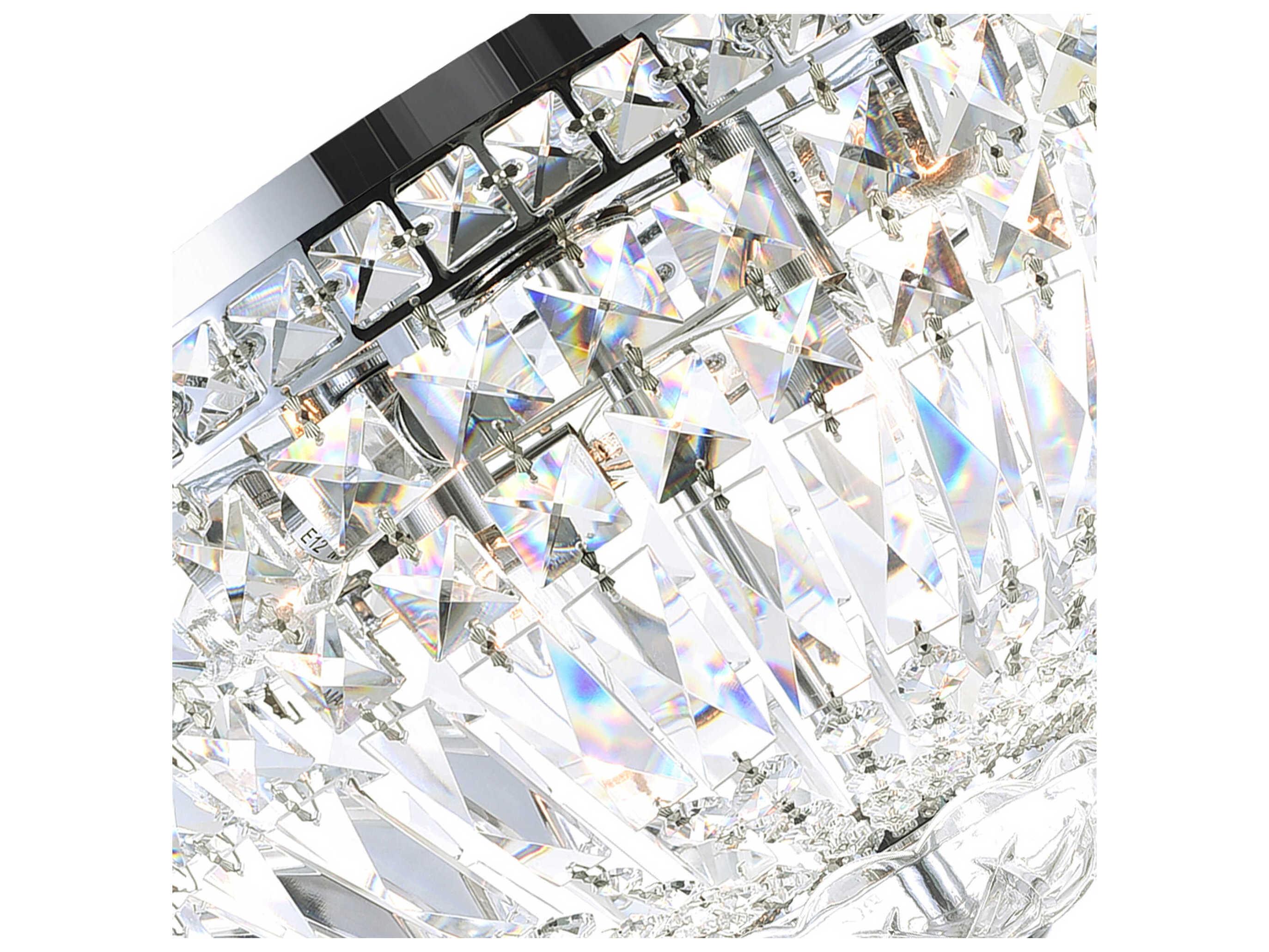 CWI Lighting Stefania 5-Light Chrome Traditional Flush Mount