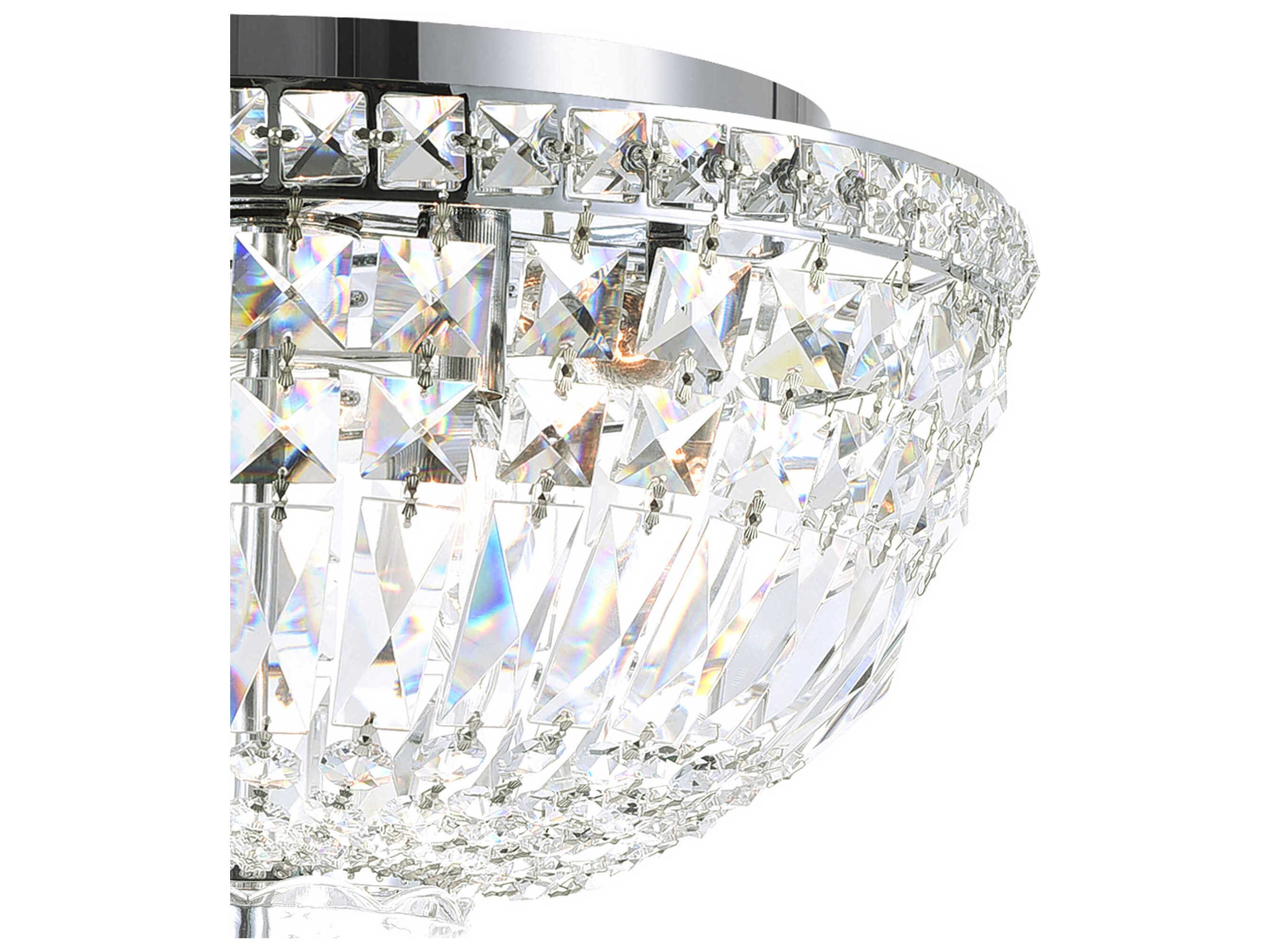 CWI Lighting Stefania 5-Light Chrome Traditional Flush Mount