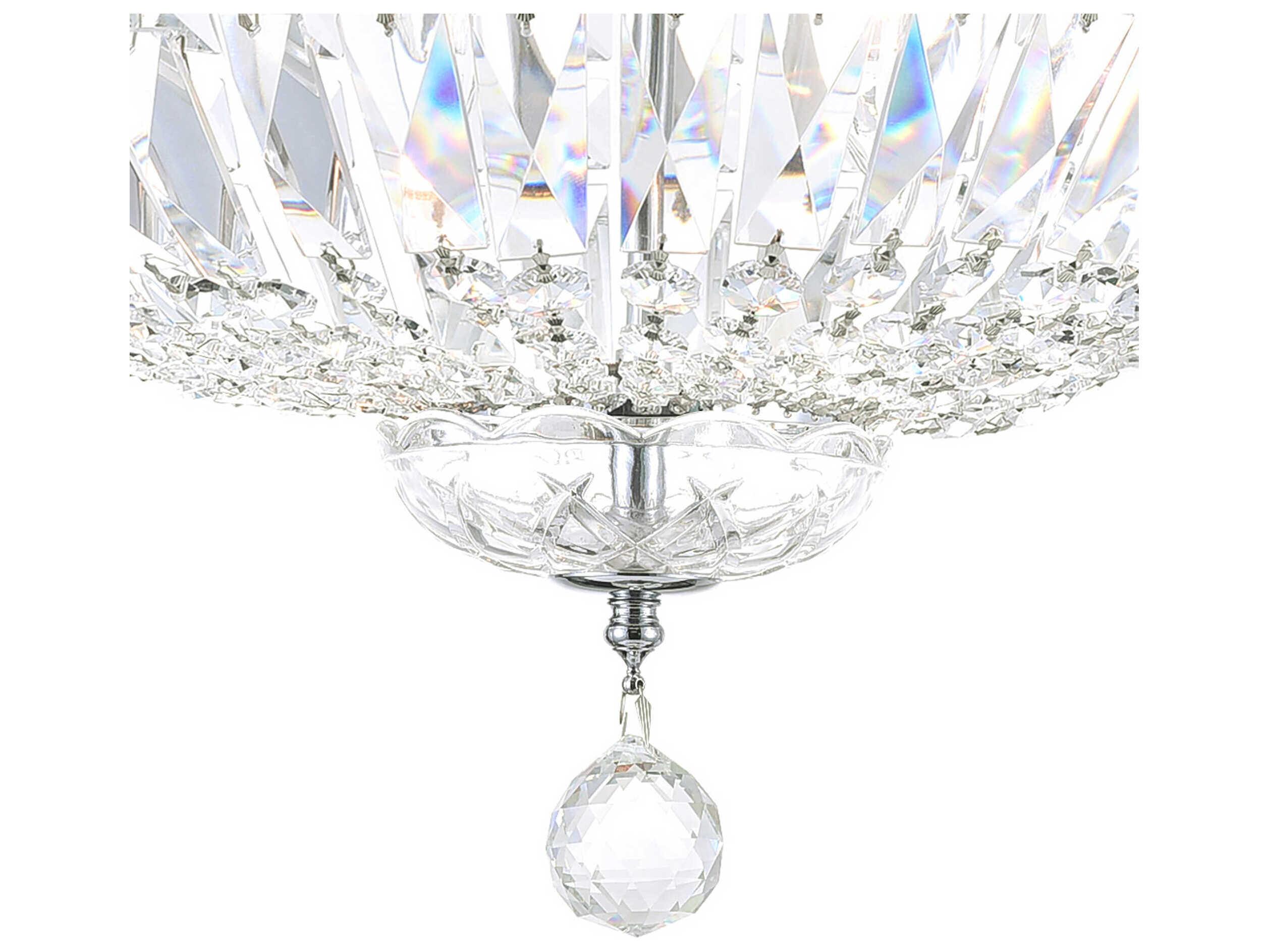 CWI Lighting Stefania 5-Light Chrome Traditional Flush Mount