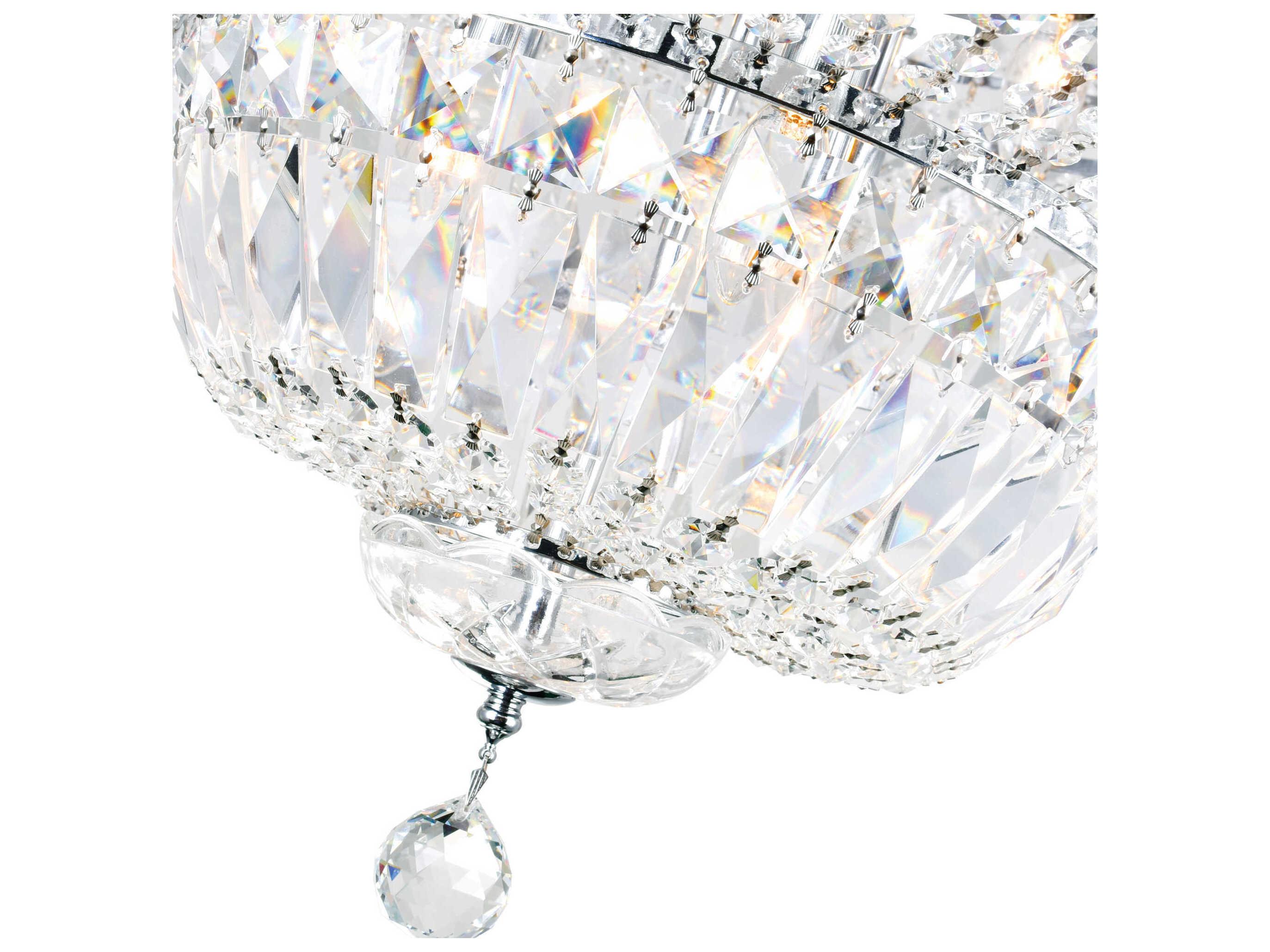 CWI Lighting Stefania 16-Light Chrome Traditional Flush Mount