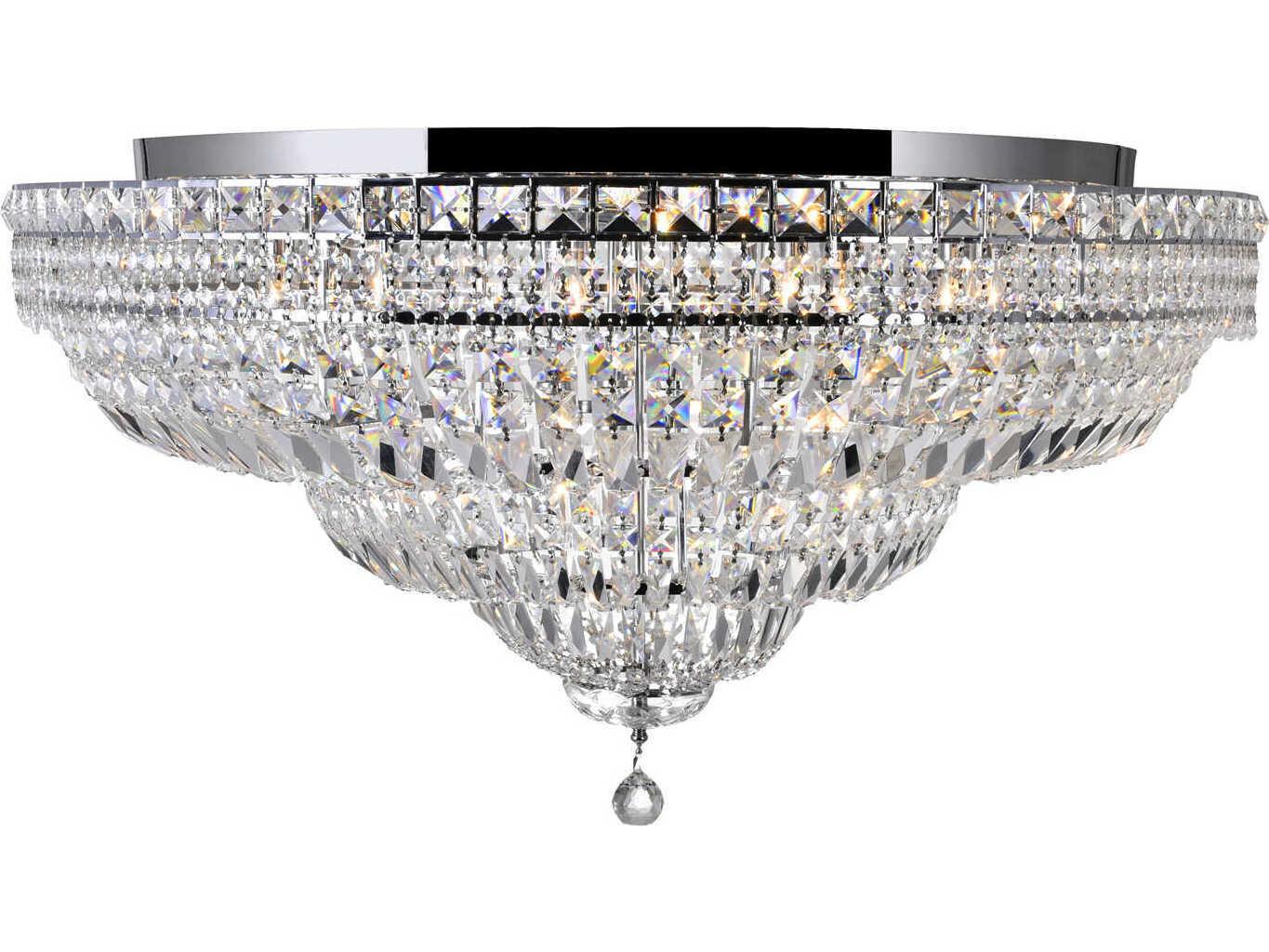CWI Lighting Stefania 21-Light Chrome Traditional Flush Mount