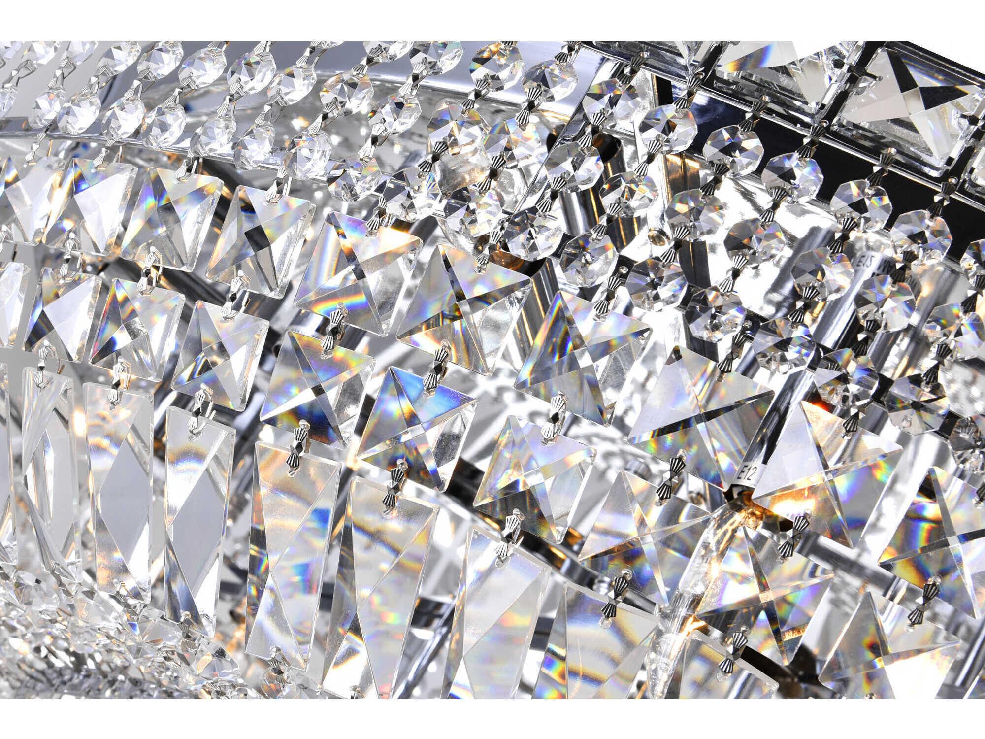 CWI Lighting Stefania 21-Light Chrome Traditional Flush Mount