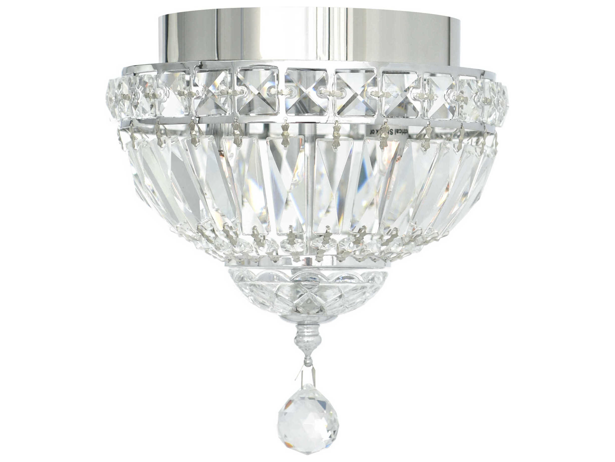 CWI Lighting Stefania 2-Light Chrome Traditional Flush Mount