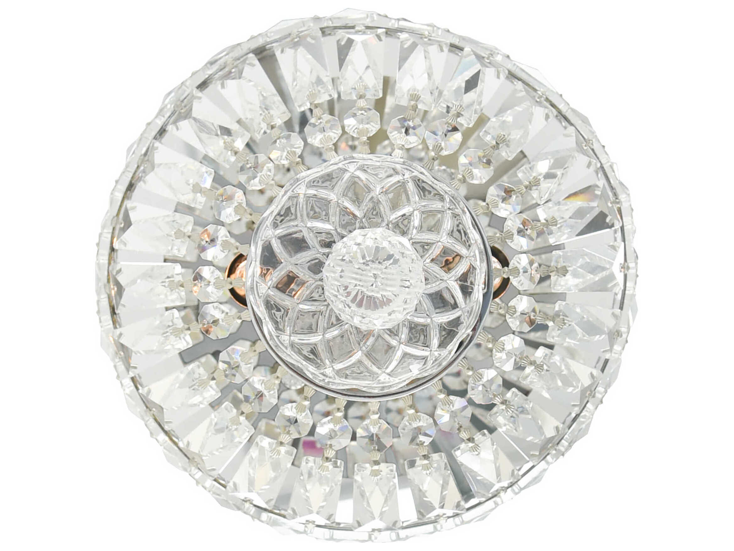CWI Lighting Stefania 2-Light Chrome Traditional Flush Mount