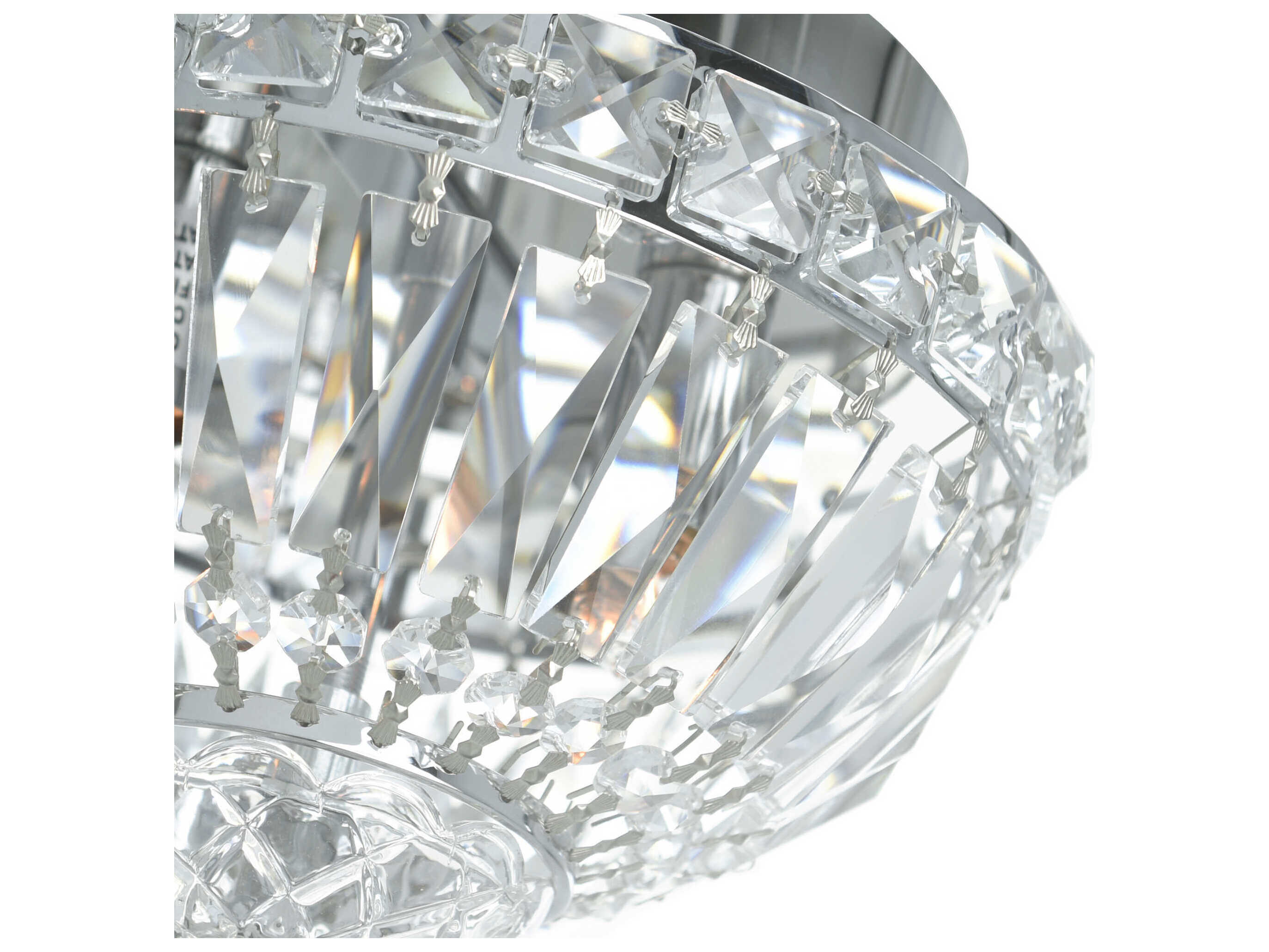 CWI Lighting Stefania 2-Light Chrome Traditional Flush Mount