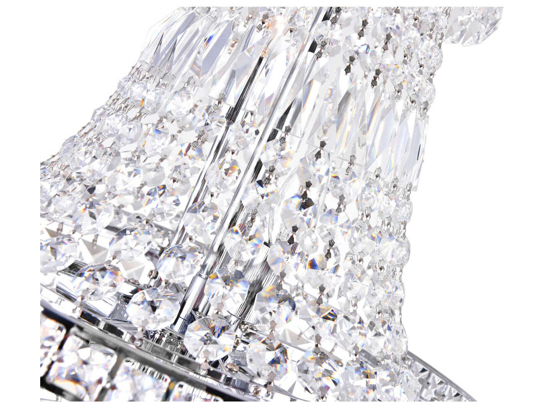 CWI Lighting Stefania 8-Light Chrome Traditional Empire Chandelier