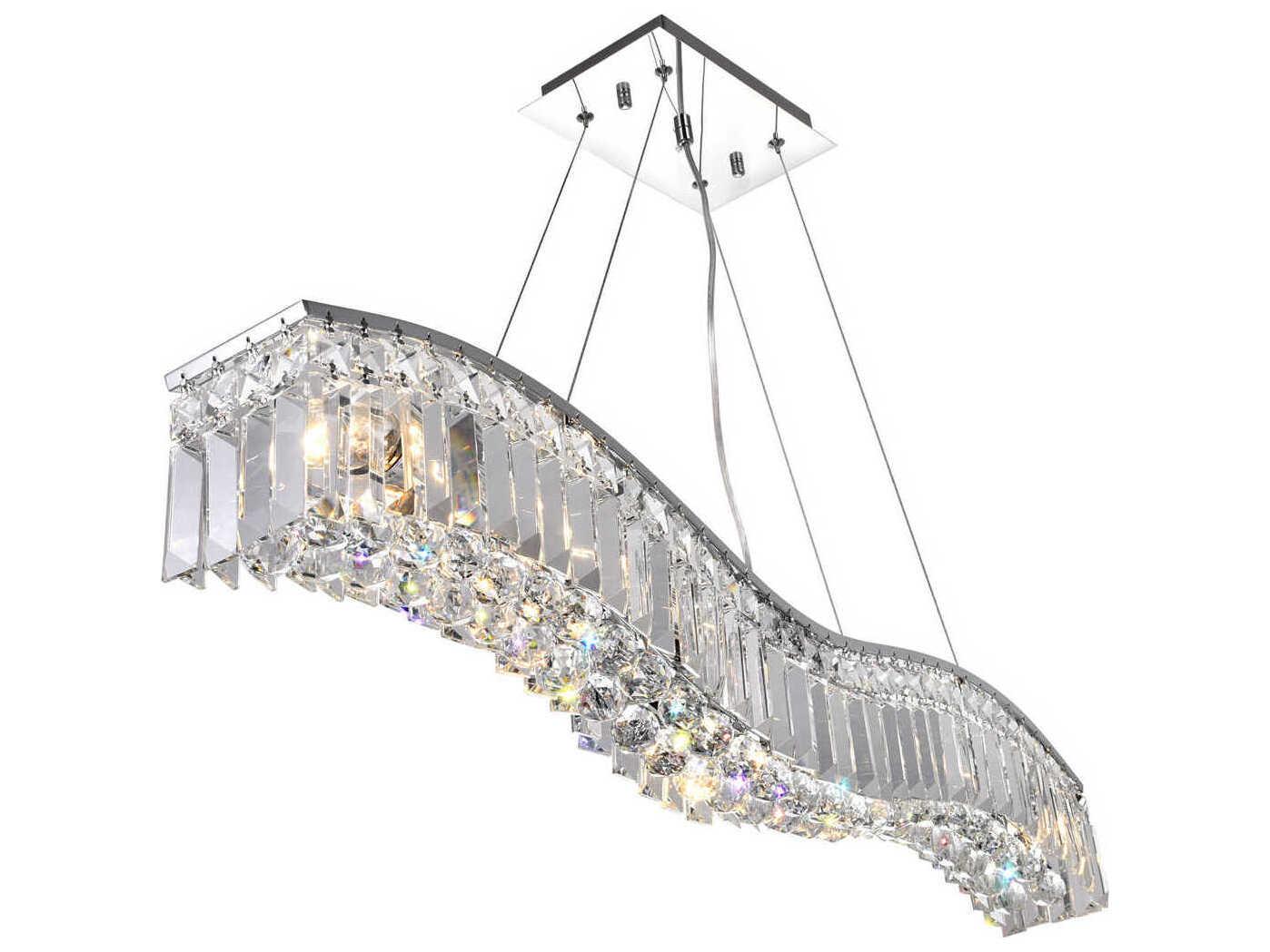 CWI Lighting Glamorous 5-Light Chrome Island Pendant