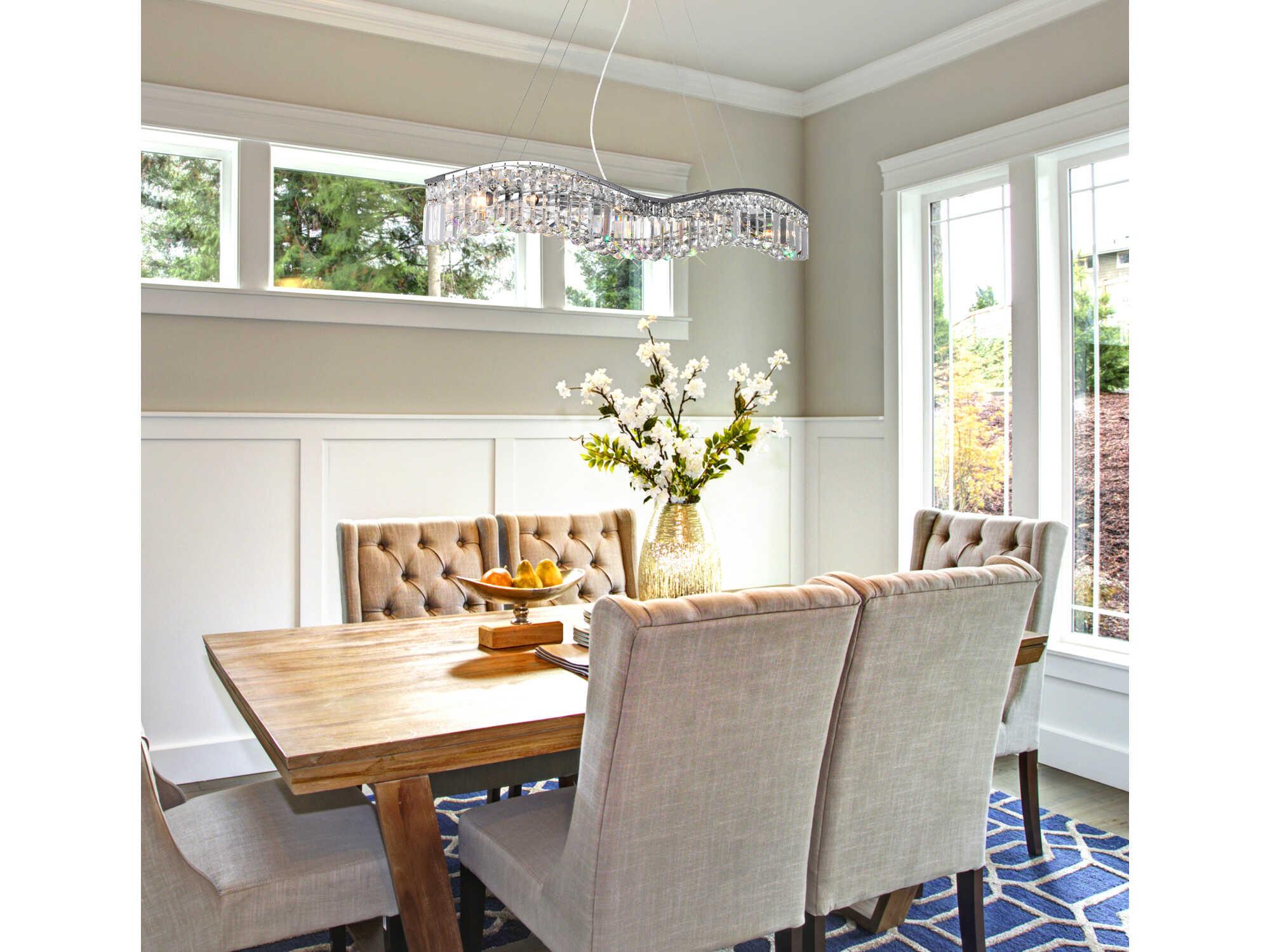 CWI Lighting Glamorous 5-Light Chrome Island Pendant