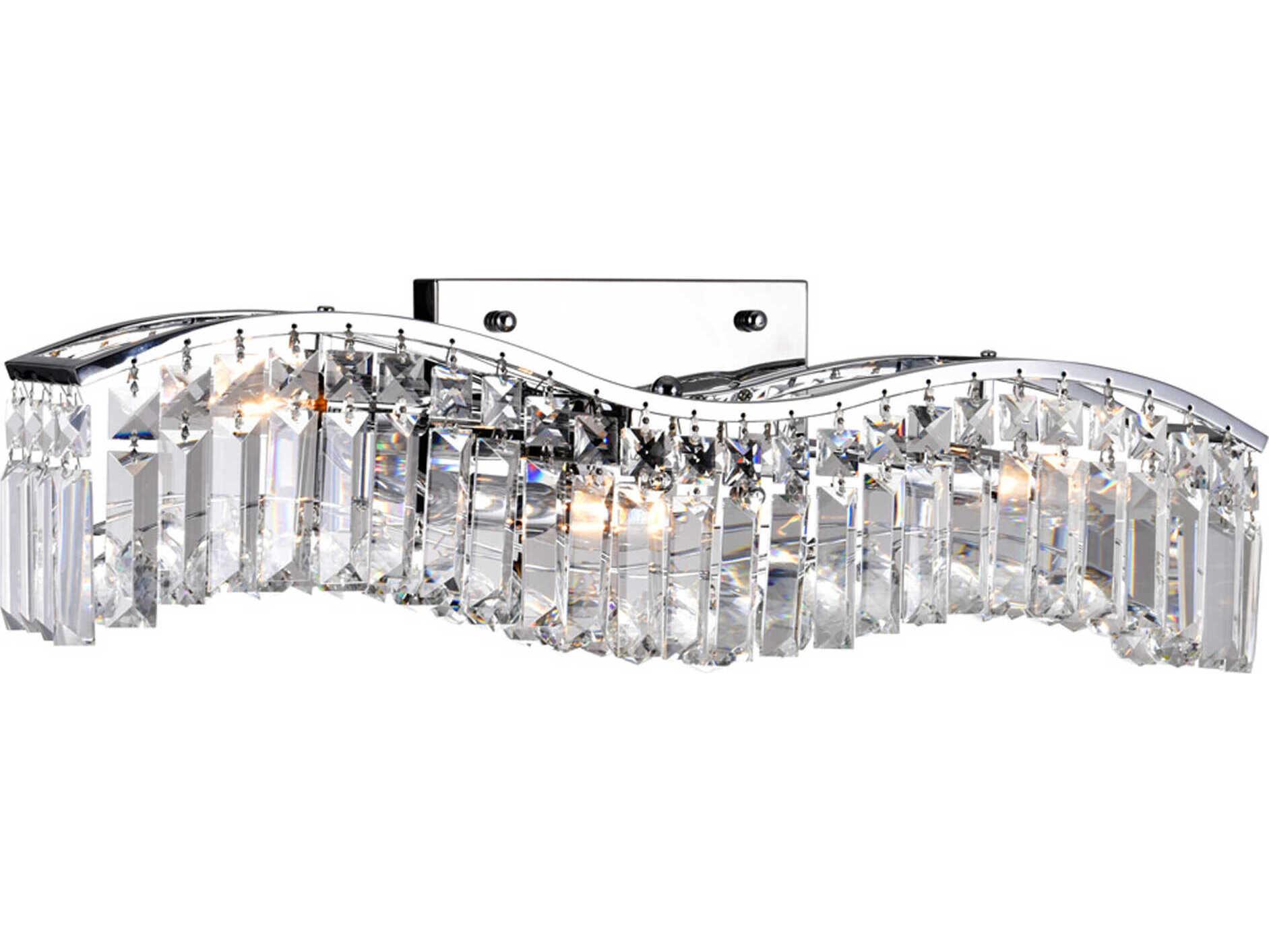 CWI Lighting Glamorous 3-Light Chrome Vanity Light
