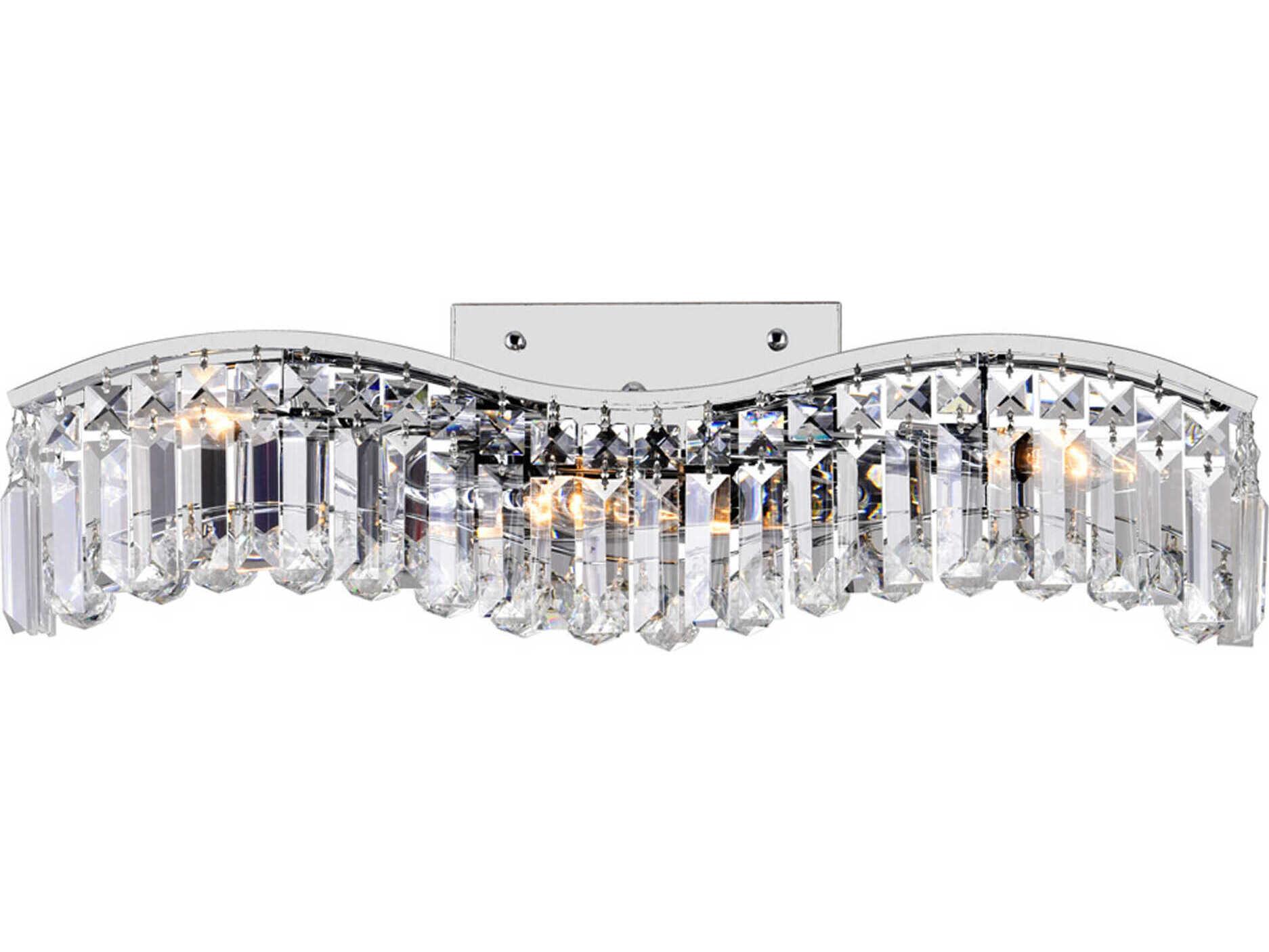 CWI Lighting Glamorous 3-Light Chrome Vanity Light