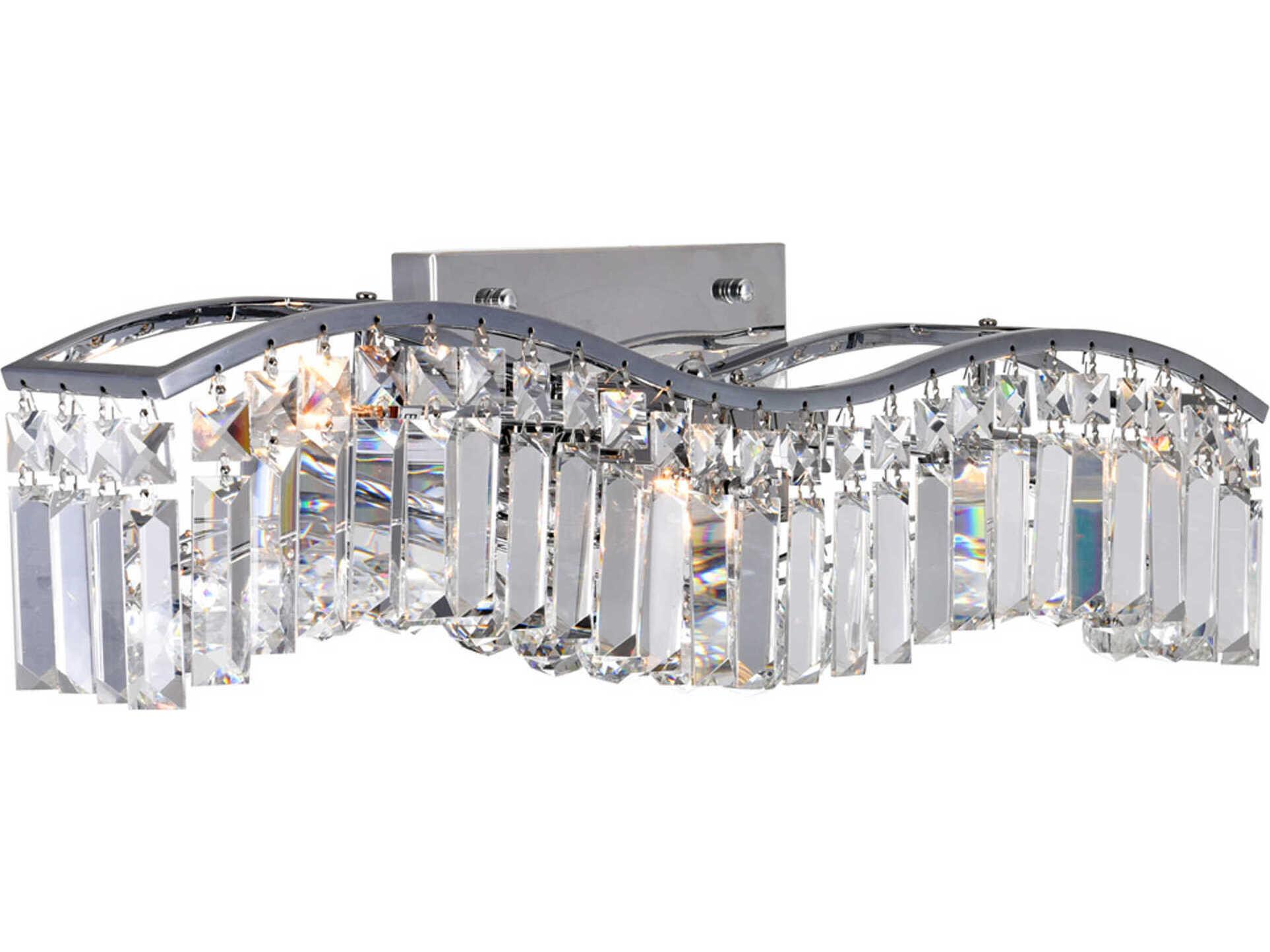 CWI Lighting Glamorous 3-Light Chrome Vanity Light