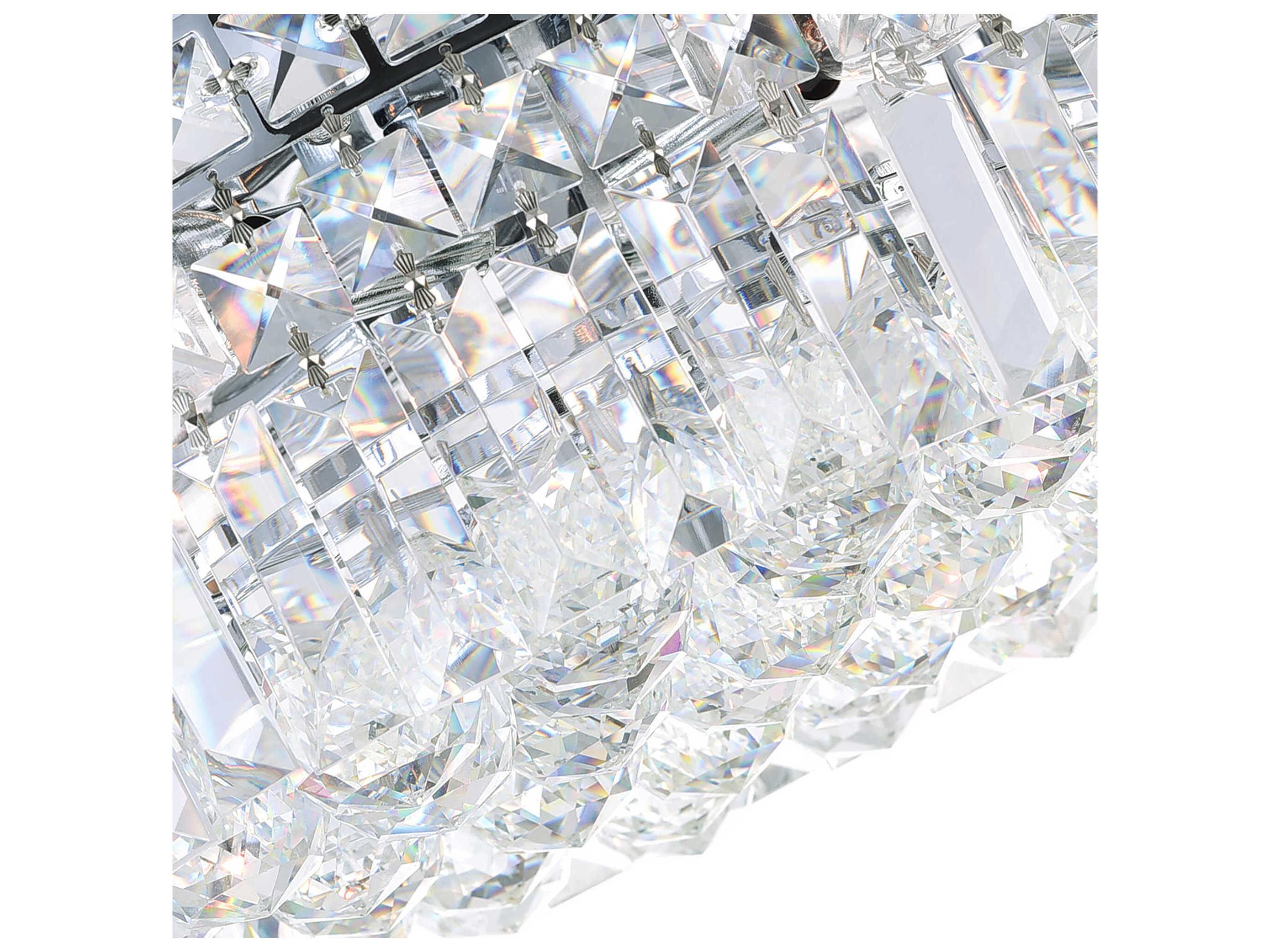 CWI Lighting Colosseum 8-Light Chrome Round Flush Mount