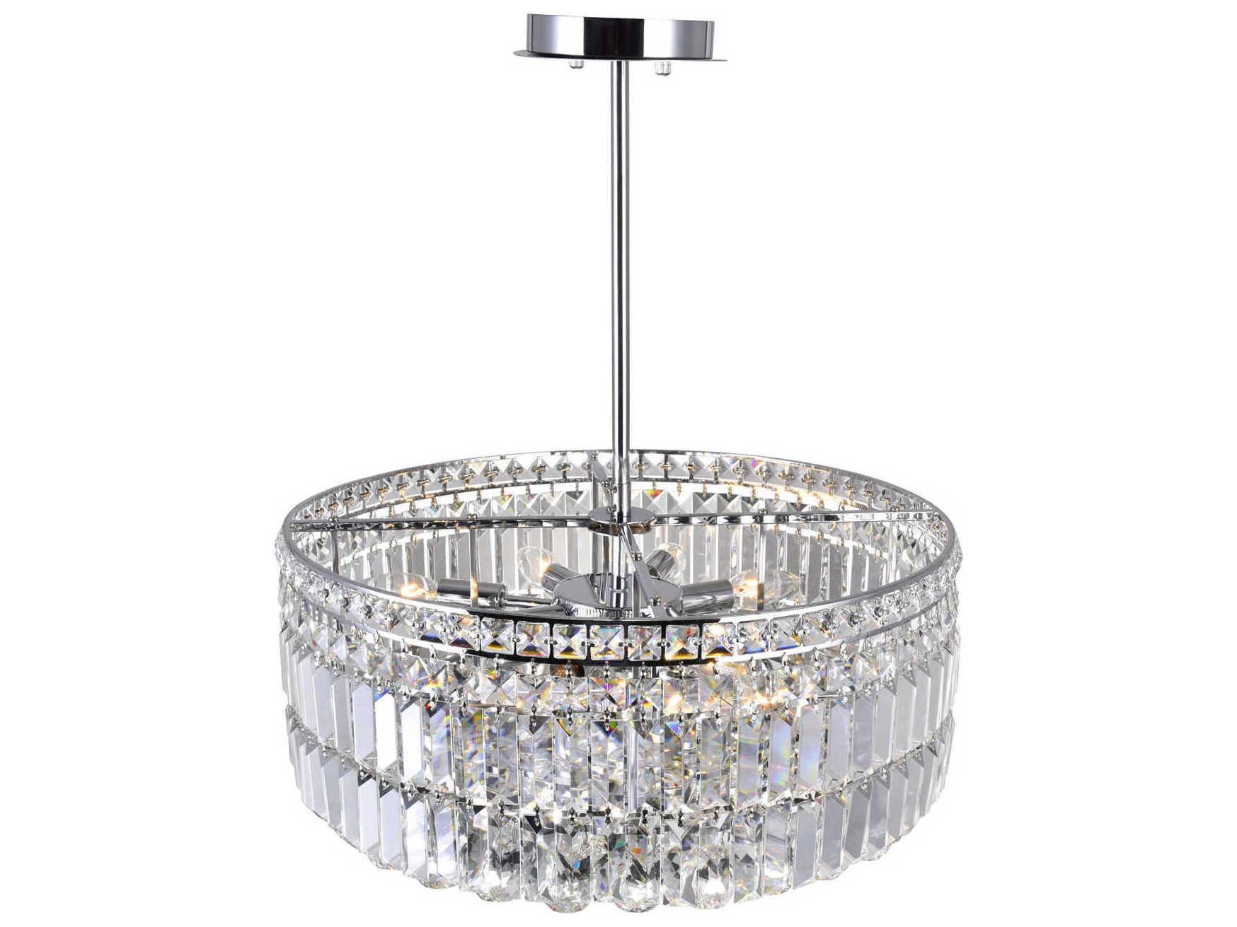 CWI Lighting Colosseum 8-Light Chrome Round Pendant