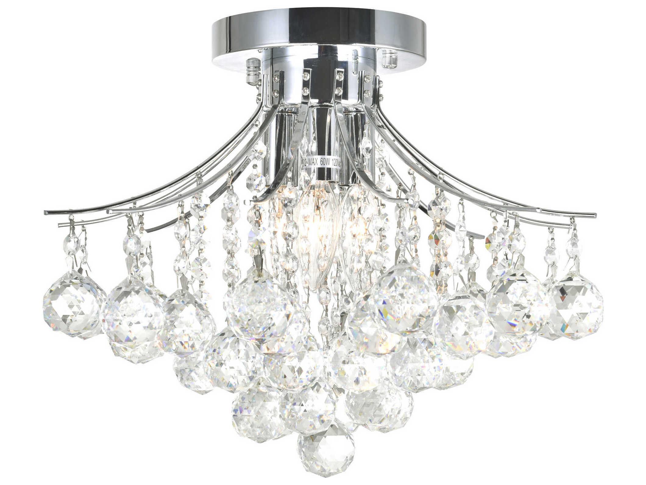 CWI Lighting Princess 6-Light Chrome Traditional Semi Flush Mount