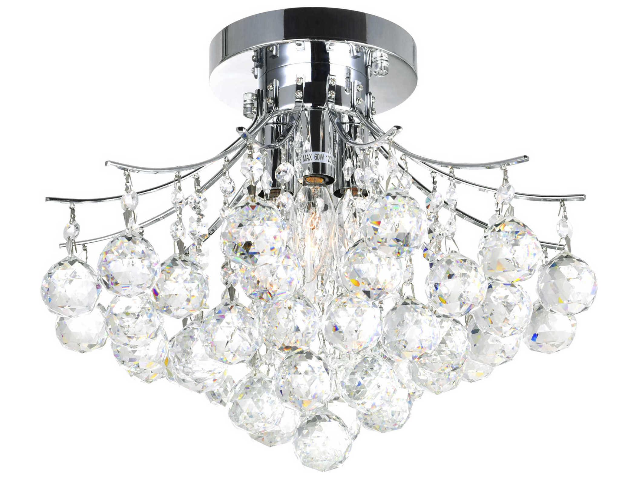 CWI Lighting Princess 6-Light Chrome Traditional Semi Flush Mount