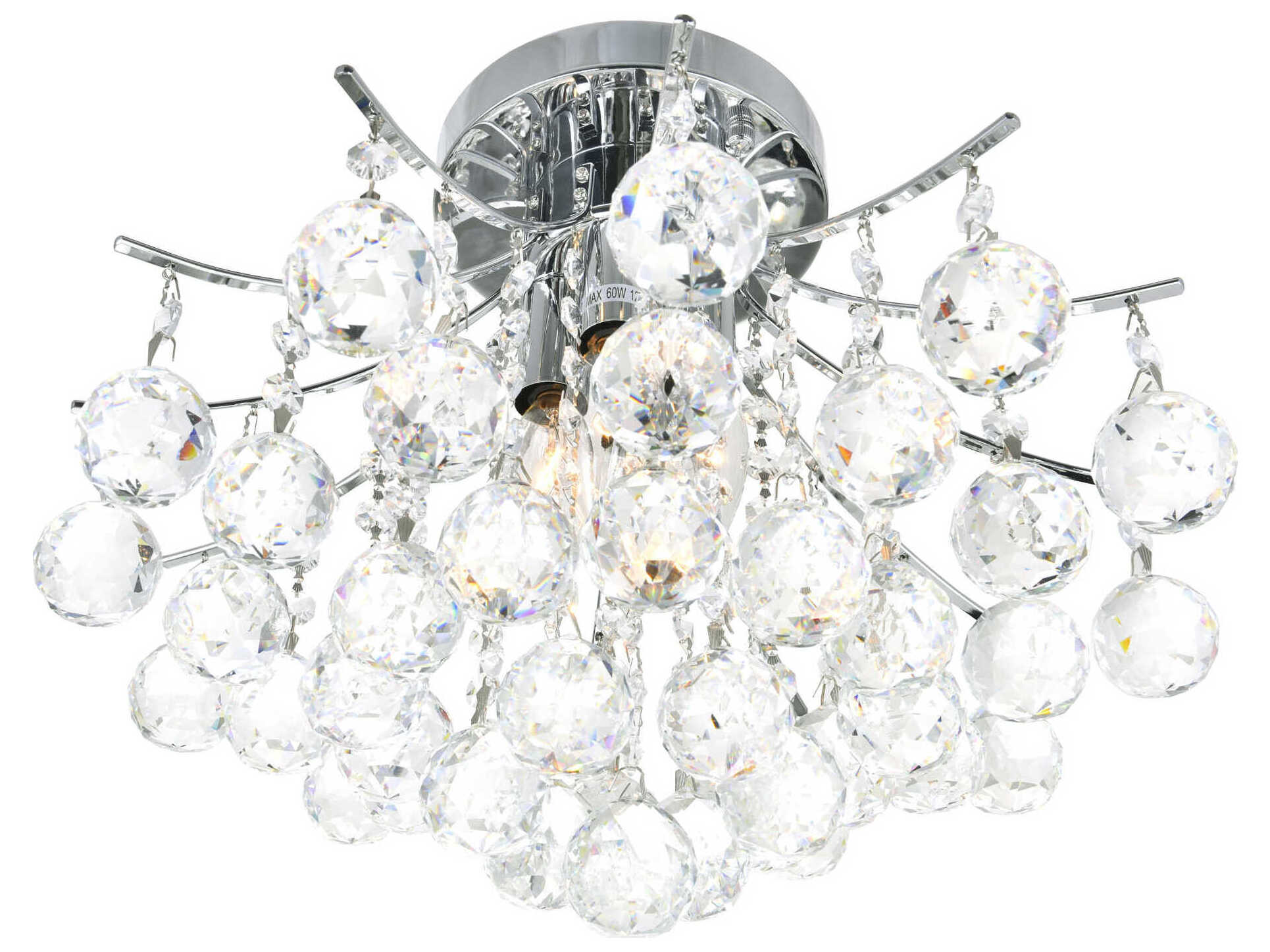 CWI Lighting Princess 6-Light Chrome Traditional Semi Flush Mount