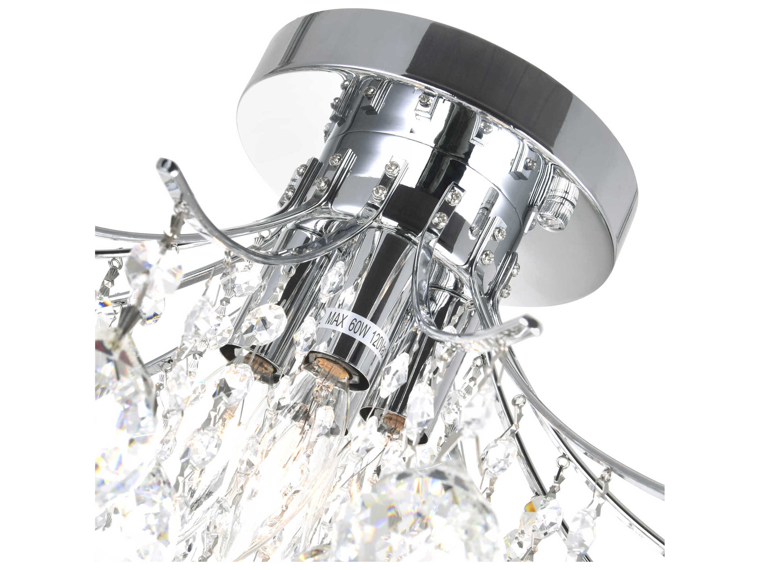 CWI Lighting Princess 6-Light Chrome Traditional Semi Flush Mount