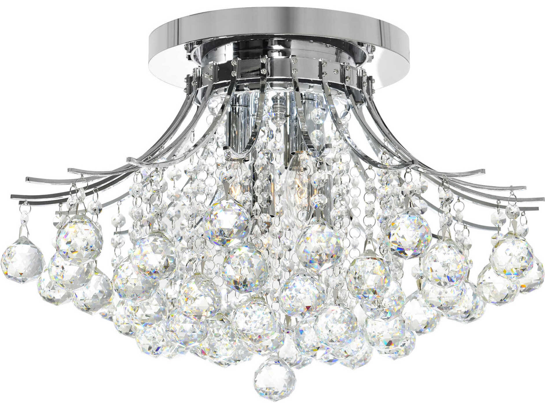 CWI Lighting Princess 6-Light Chrome Traditional Semi Flush Mount