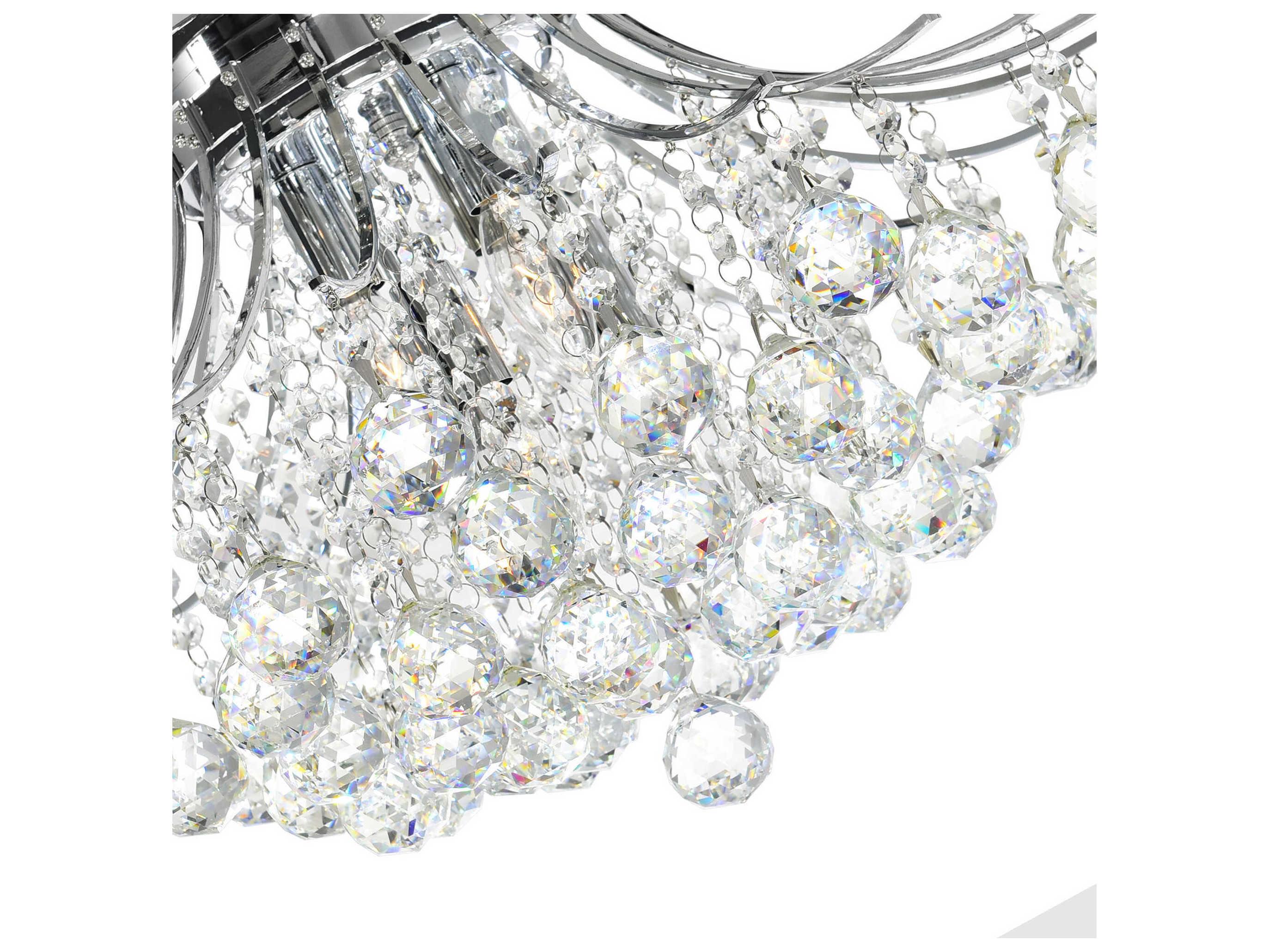 CWI Lighting Princess 6-Light Chrome Traditional Semi Flush Mount